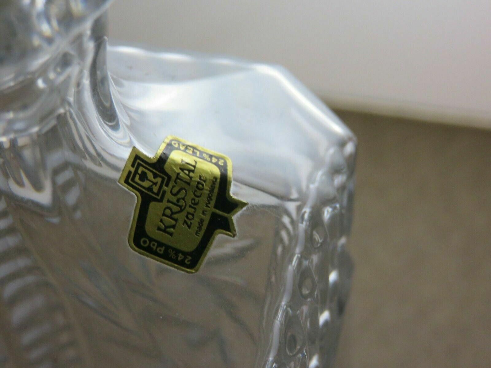 Other Zajecar Crystal Cut Glass Square Whiskey Decanter Stopper Size ONE SIZE - 8 Thumbnail