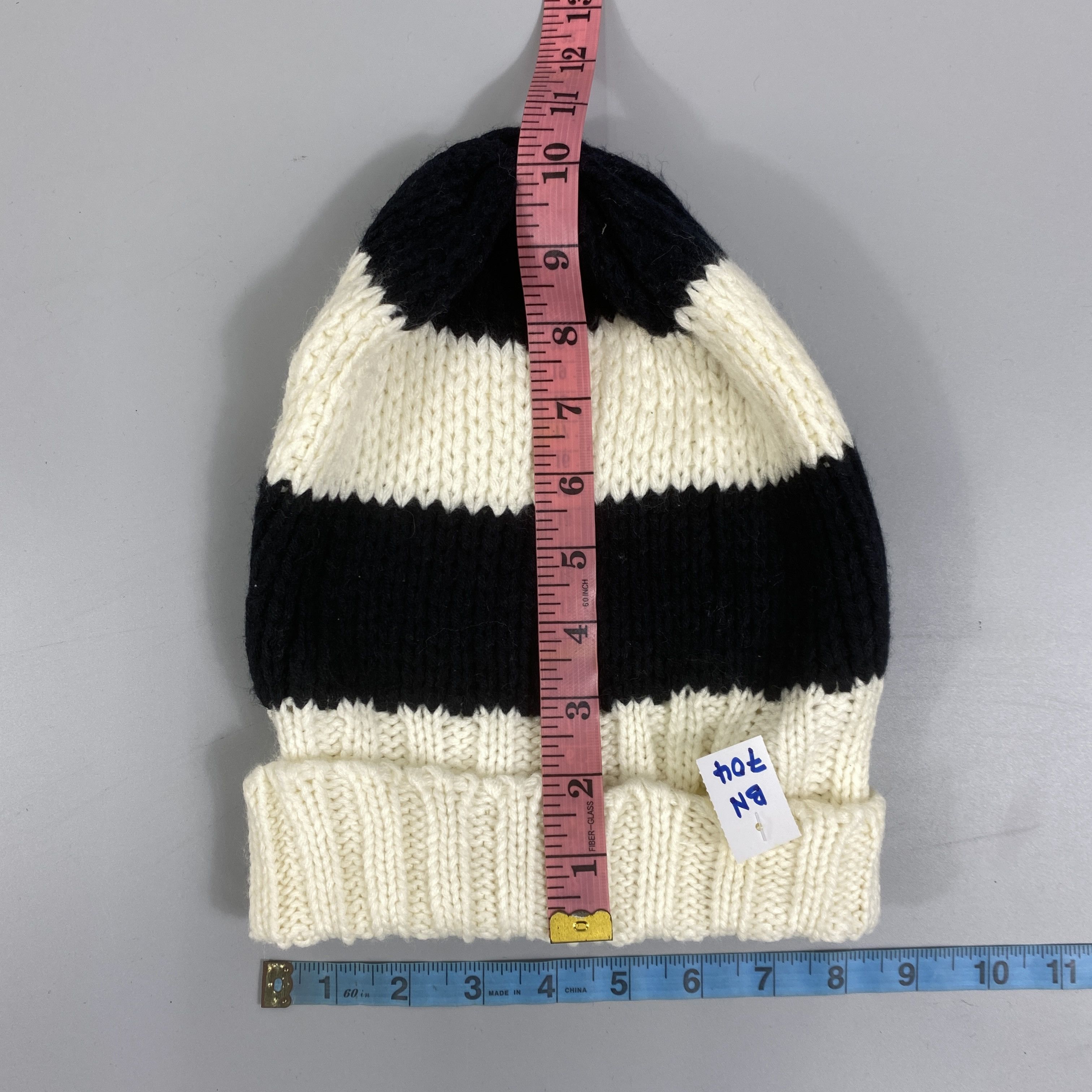 Japanese Brand X Games Striped Snow Cap Beanie -BN704 Size ONE SIZE - 5 Thumbnail