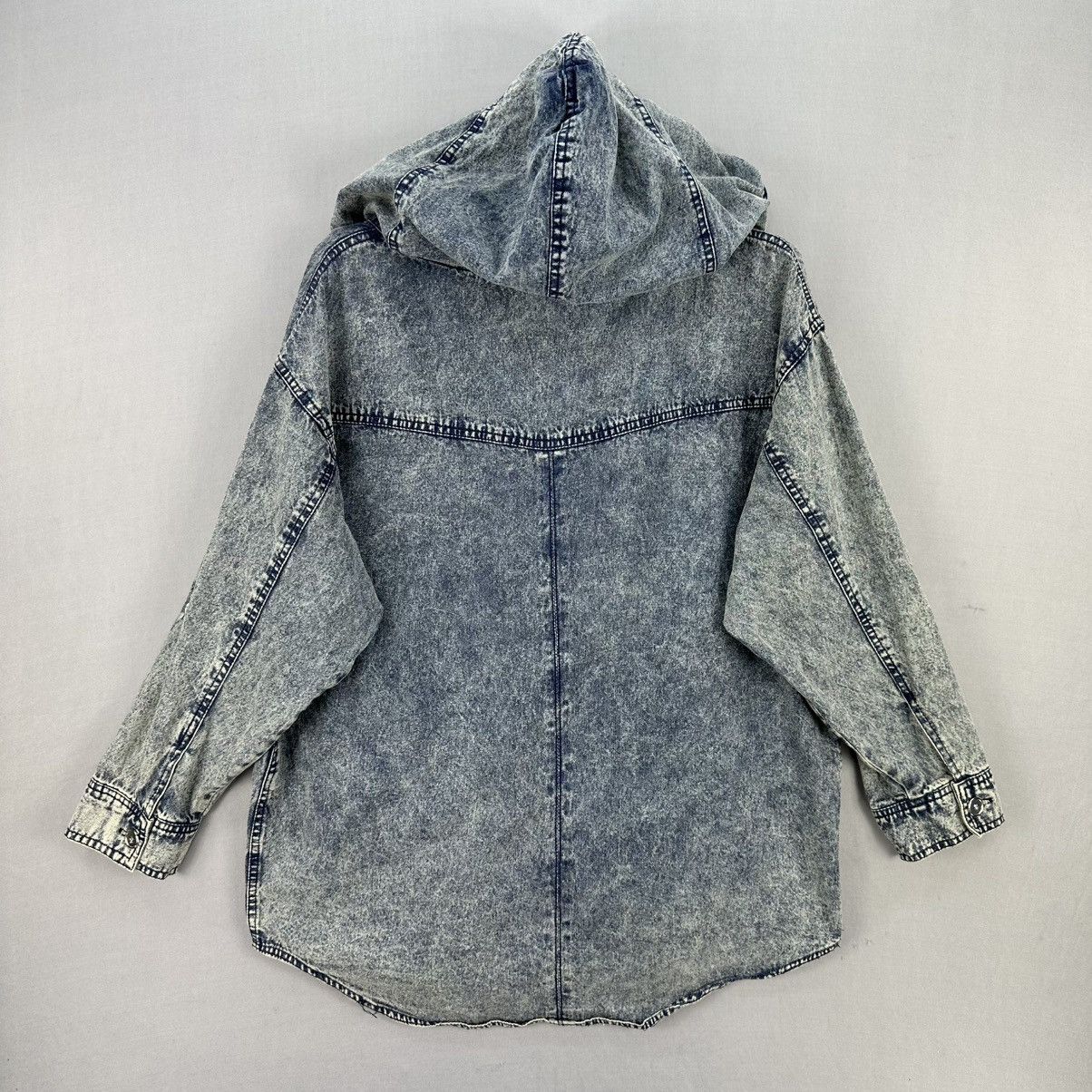 Japanese Brand × Vintage Vintage 90's Ladies Denim Jacket Hoodie by CRYX Size M / US 6-8 / IT 42-44 - 4 Thumbnail