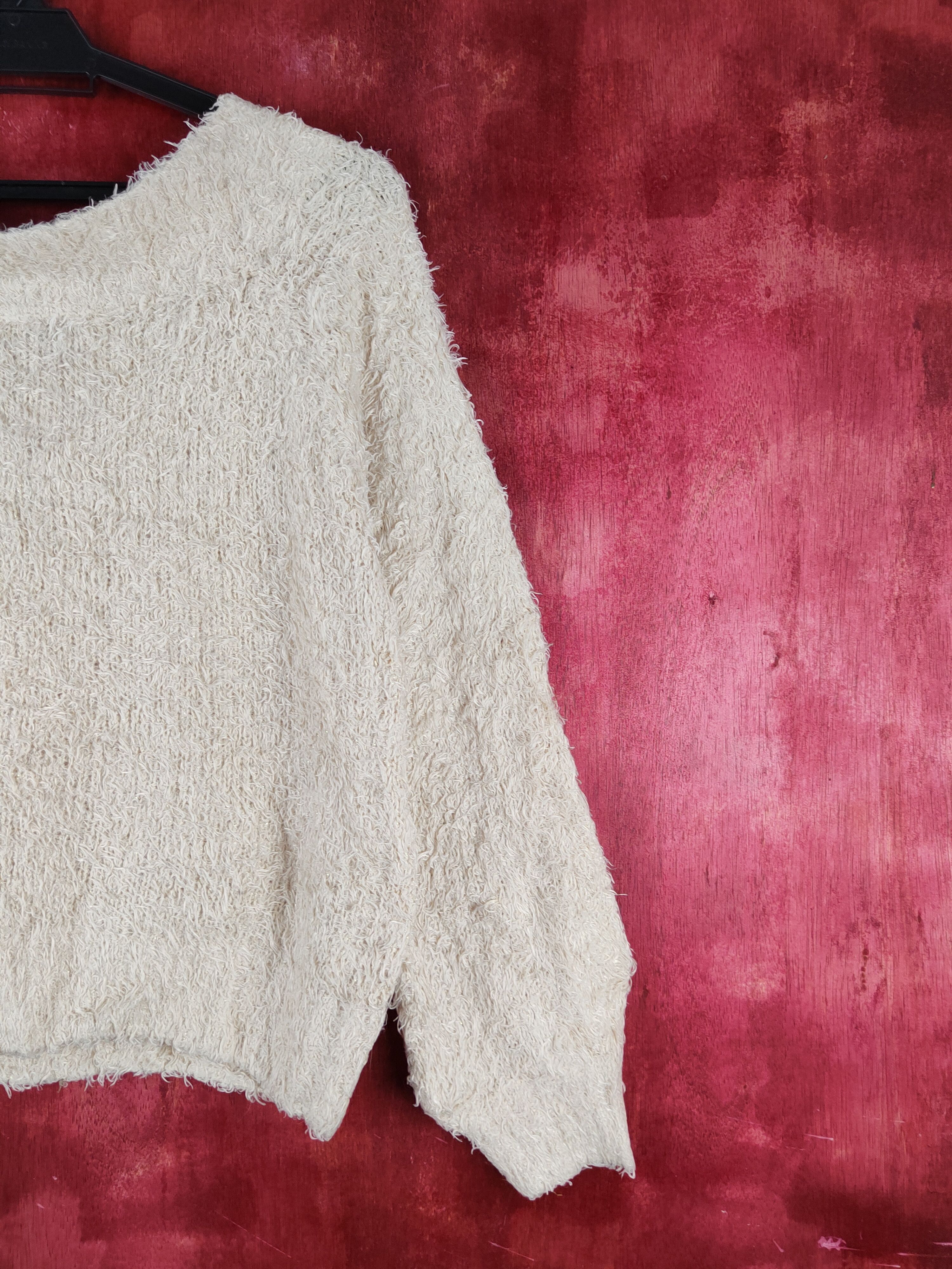 Japanese Brand Dosch Beige Shag Shaggy Fur Mohair Knitwear #S2180 Size S / US 4 / IT 40 - 9 Thumbnail