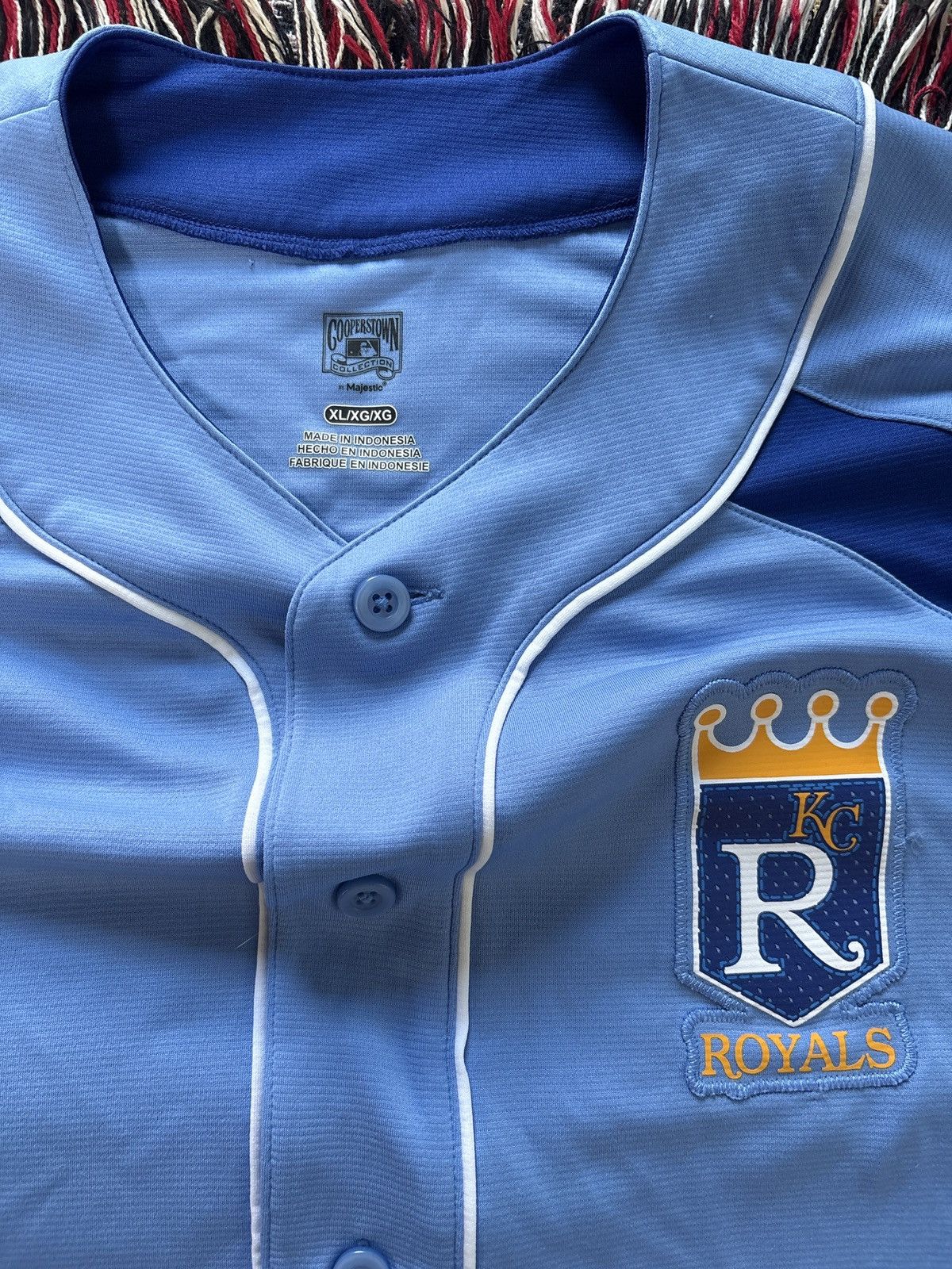 MLB KC Royals blue jersey Size US XL / EU 56 / 4 - 1 Thumbnail