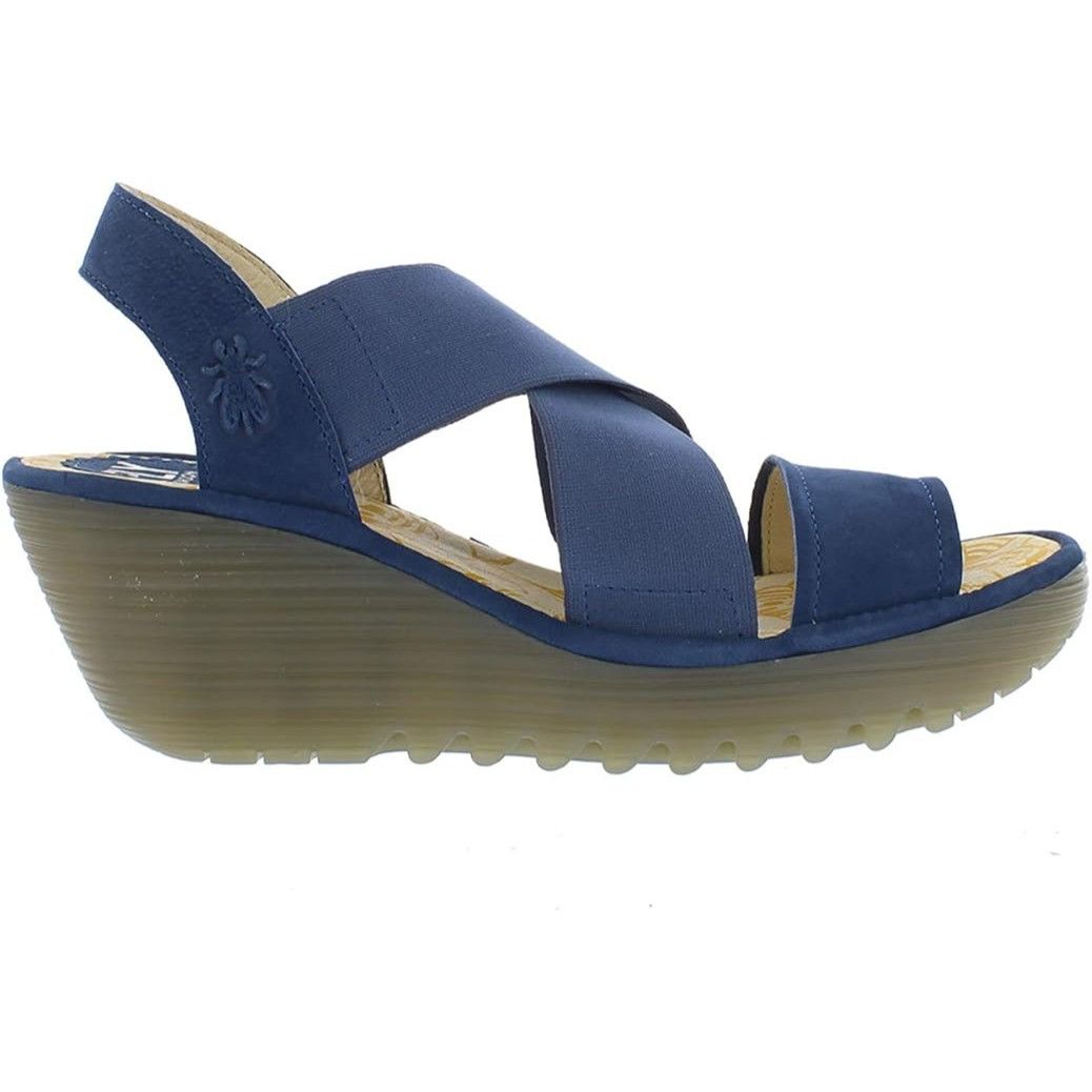 Fly London Fly London Women's Yaji Wedge Sandal Blue Women's 41 US 10 Size US 10 / IT 40 - 7 Thumbnail