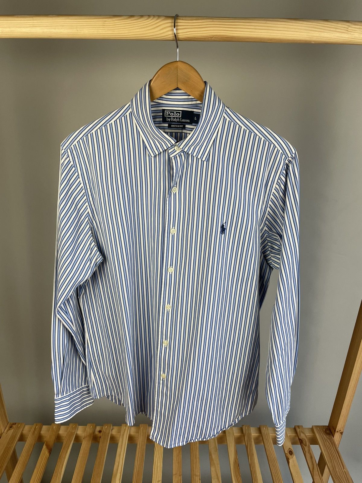 Designer × Polo Ralph Lauren × Vintage Polo Ralph Lauren cotton striped shirt Size US L / EU 52-54 / 3 - 1 Thumbnail