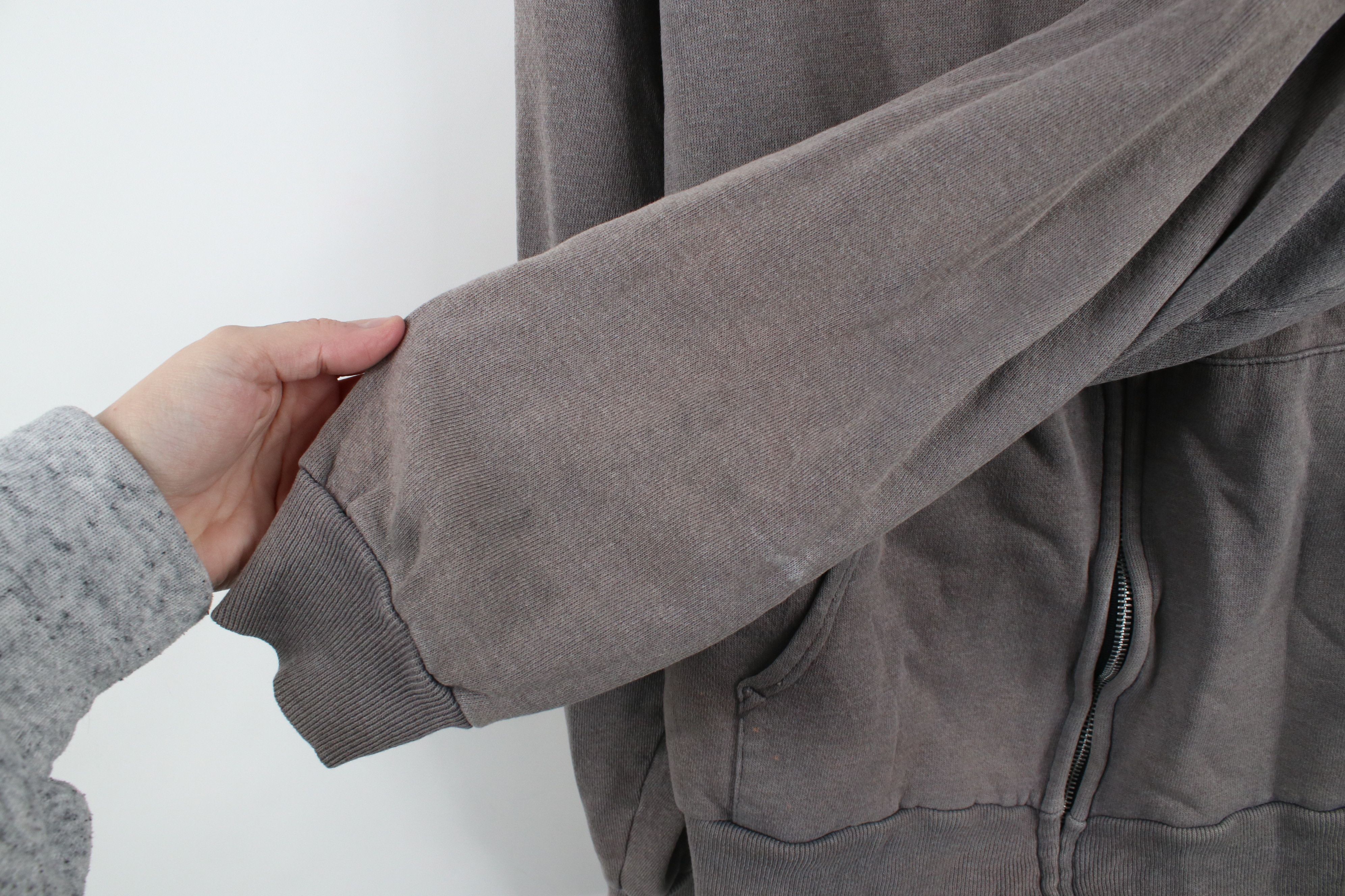 Vintage Vintage 80s 90s Streetwear Faded Full Zip Hoodie Gray USA Size US XL / EU 56 / 4 - 7 Thumbnail