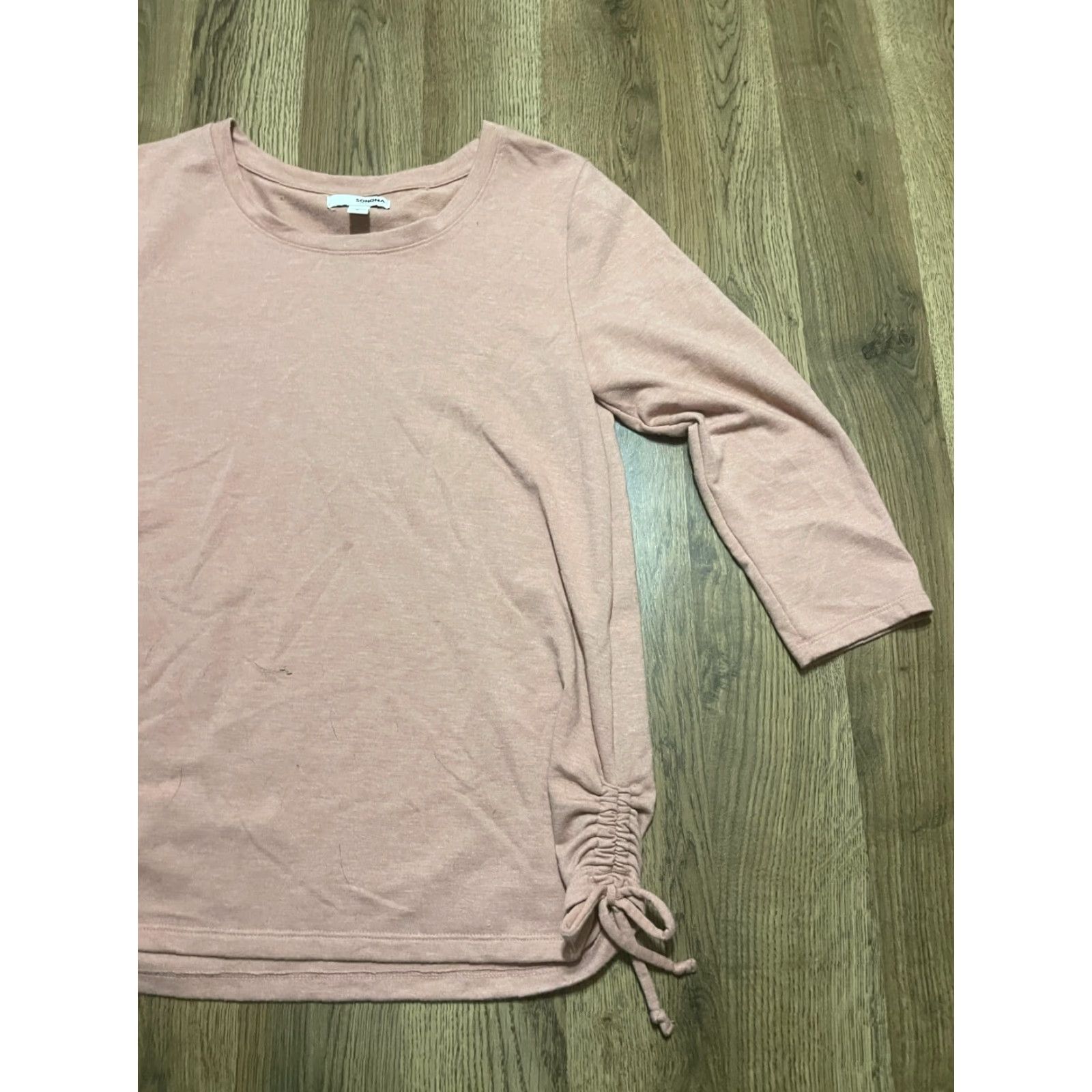 Vintage Sonoma Shirt Women's Size Small Pink Lace Up Adjustable Side T-Shirt Short Sleeve Round Neck Casual Regular Size S / US 4 / IT 40 - 4 Thumbnail