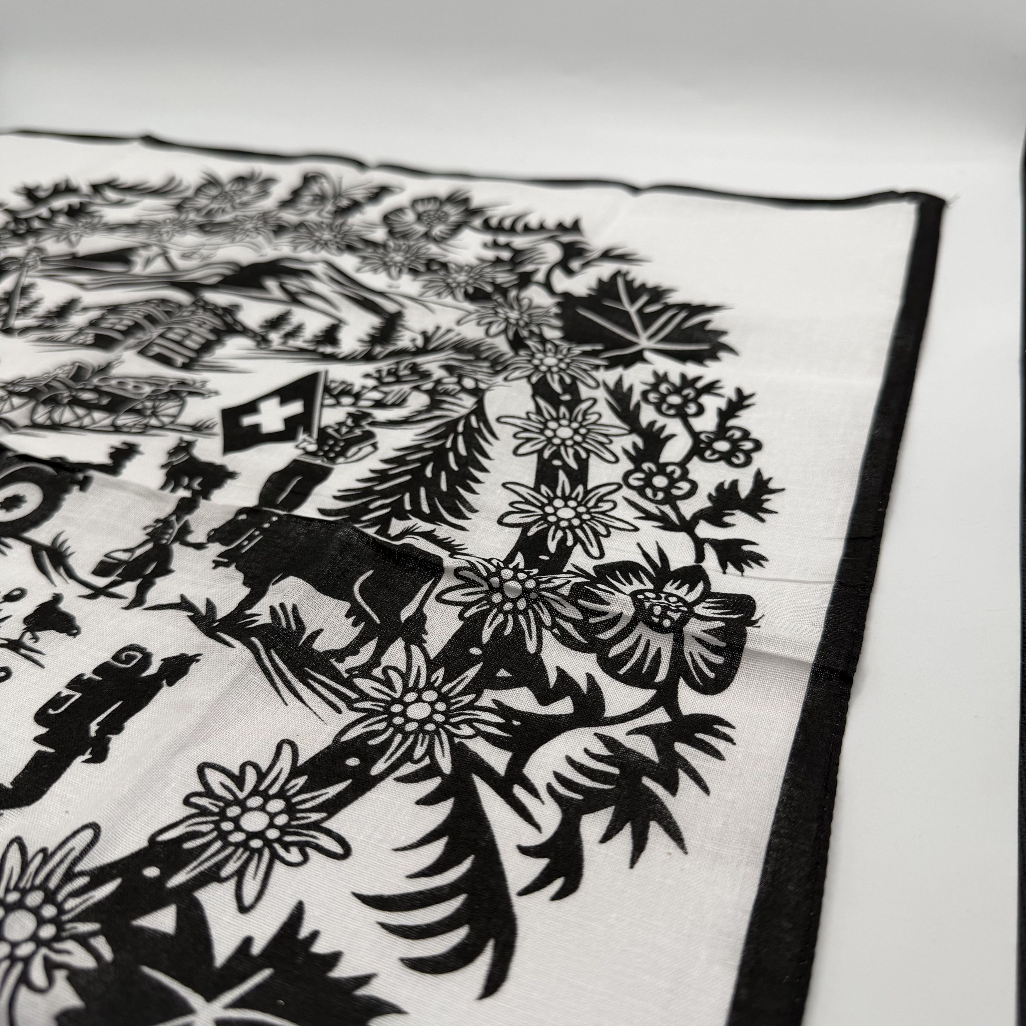 Vintage Vintage Swiss Coop Pro Montagna Cotton Bandana Scarf Size ONE SIZE - 5 Thumbnail