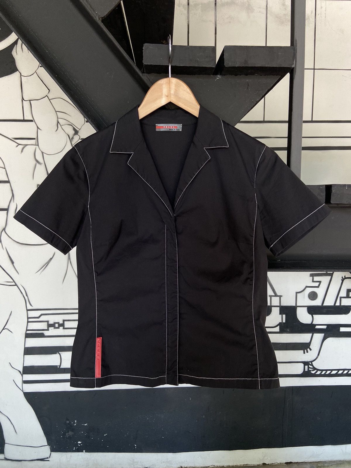 image of Prada Sport Black Shirt, Women's (Size Small)