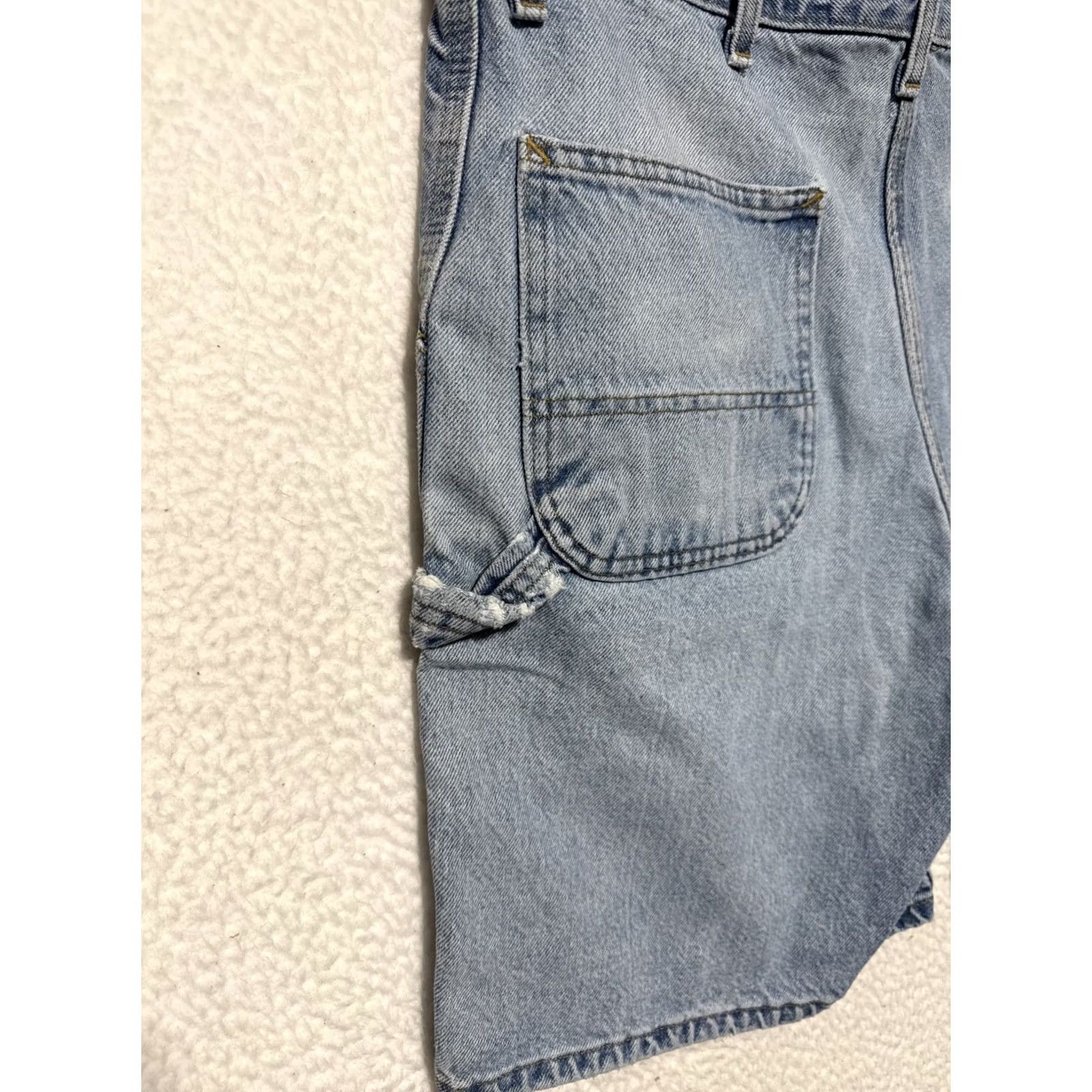 Carhartt VINTAGE Carhartt Shorts Mens Bermuda Denim 90s Carpenter Workwear Casual Blue Size 38 Regular Front Zipper Button Pockets Size US 38 / EU 54 - 3 Thumbnail