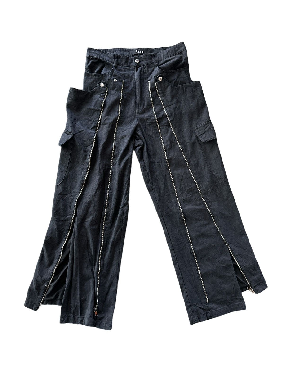 Japanese Brand ARULE MULTIZIPPER BUTTON CARGO PANTS Size US 32 / EU 48 - 1 Thumbnail