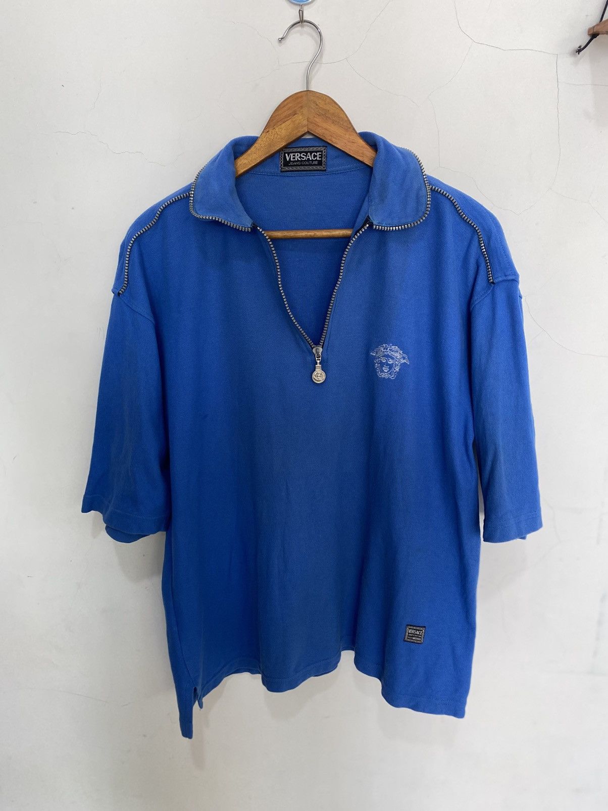 Versace × Versace Jeans Couture Vintage halfzip Versace Size US L / EU 52-54 / 3 - 1 Thumbnail