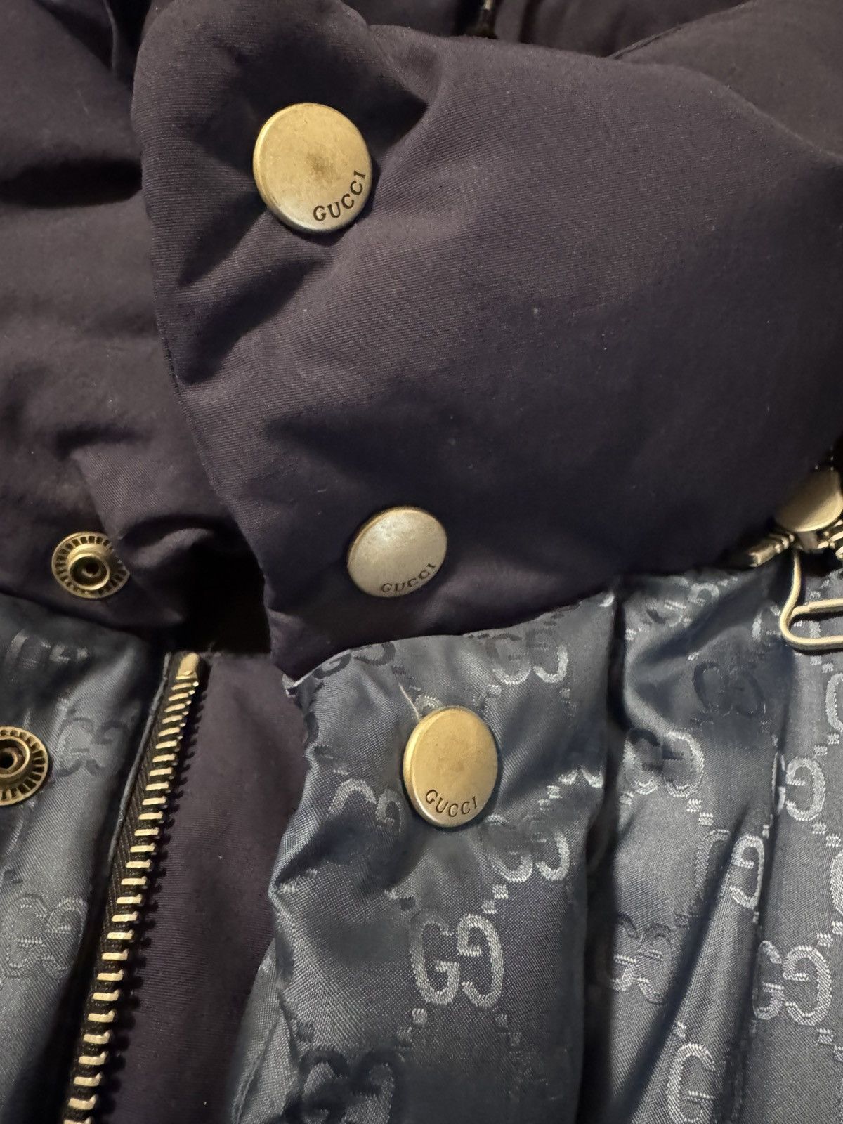 Gucci Gucci Nylon Jacquard GG down jacket Size US L / EU 52-54 / 3 - 7 Thumbnail