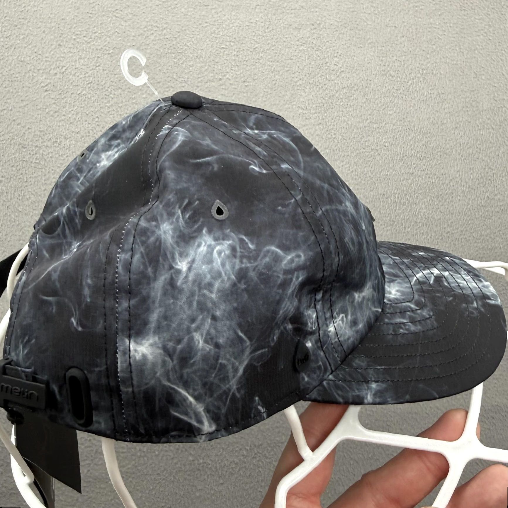 melin Melin Hydro The Legend Smoke Classic Cap Black Adjustable Back Mens Water Resistant Wicking Breathable Baseball Hat 7 1/4 Size ONE SIZE - 4 Thumbnail