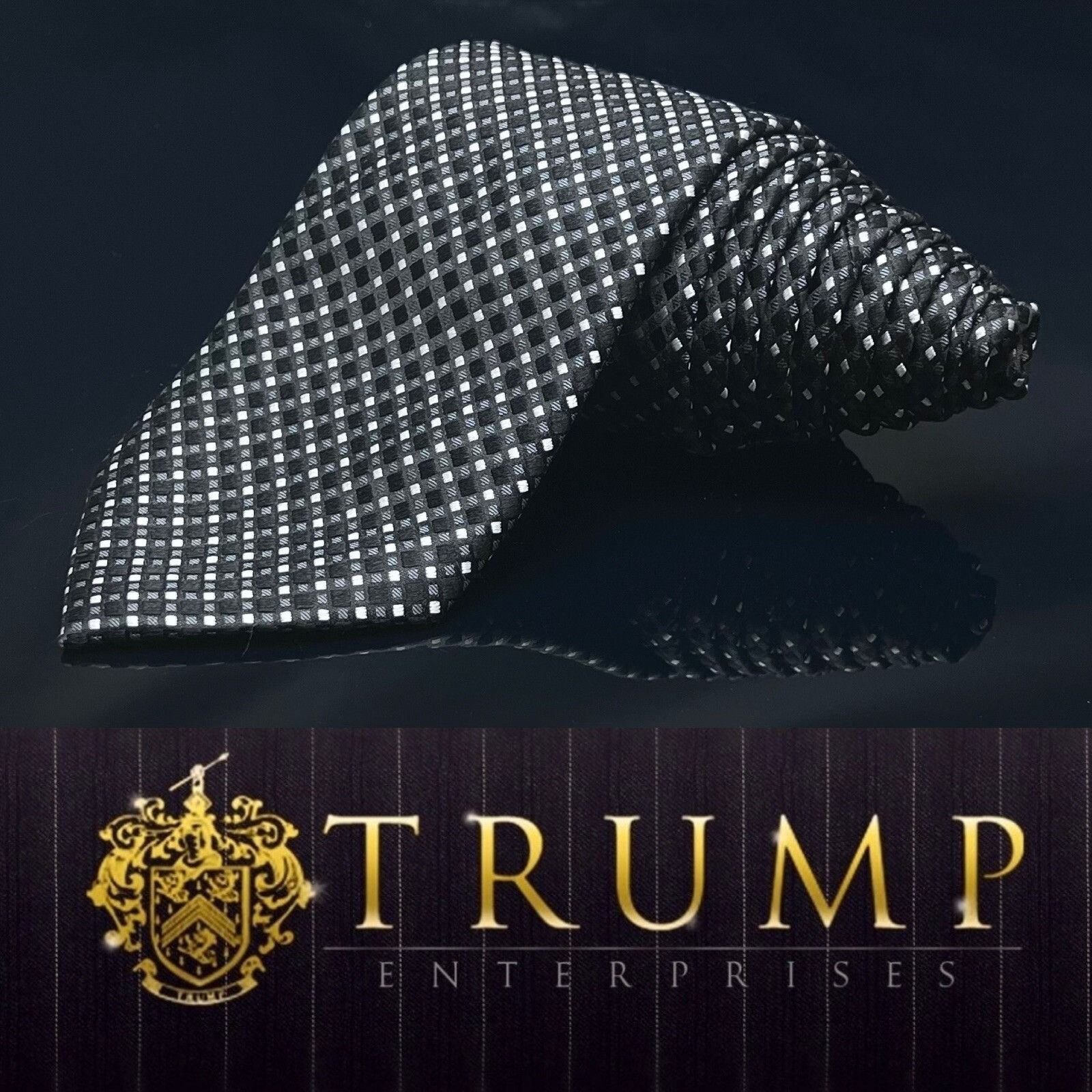 Donald Trump DONALD J. TRUMP MEN'S TIE BLACK/GEOMETRIC WIDTH: 3.50" LENGT Size ONE SIZE - 1 Thumbnail