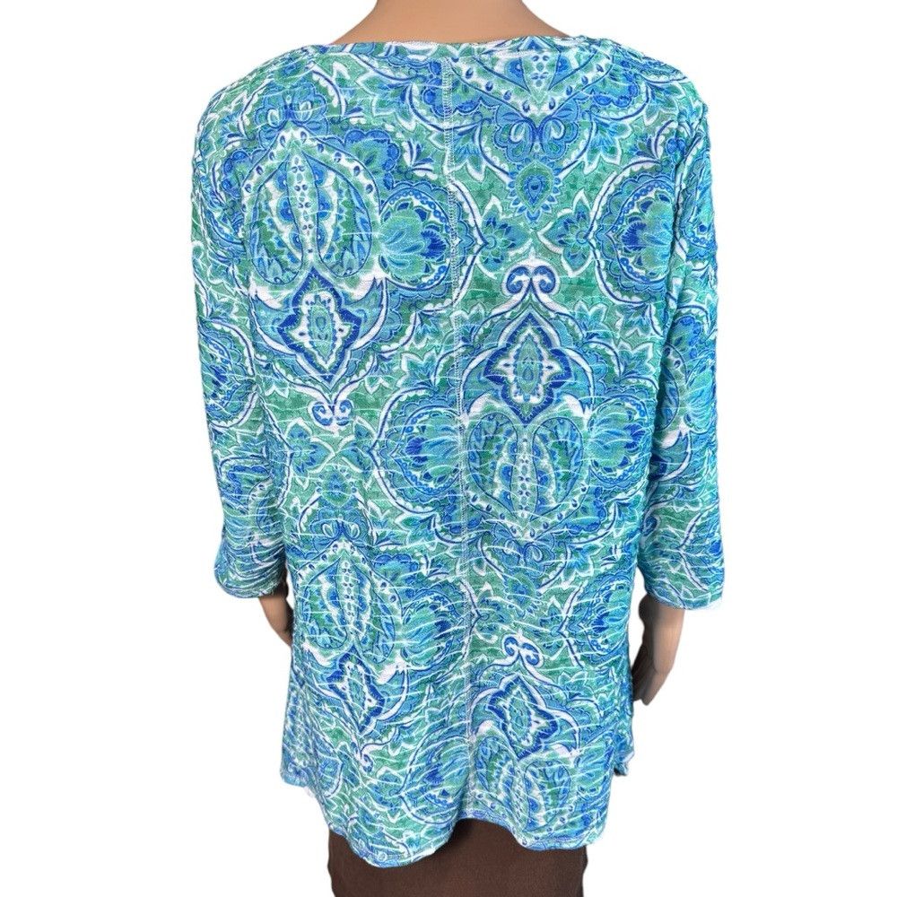 Chicos New Chico's Zenergy Paisley Seam-Detail Tunic Size 2 US L Size L / US 10 / IT 46 - 5 Thumbnail