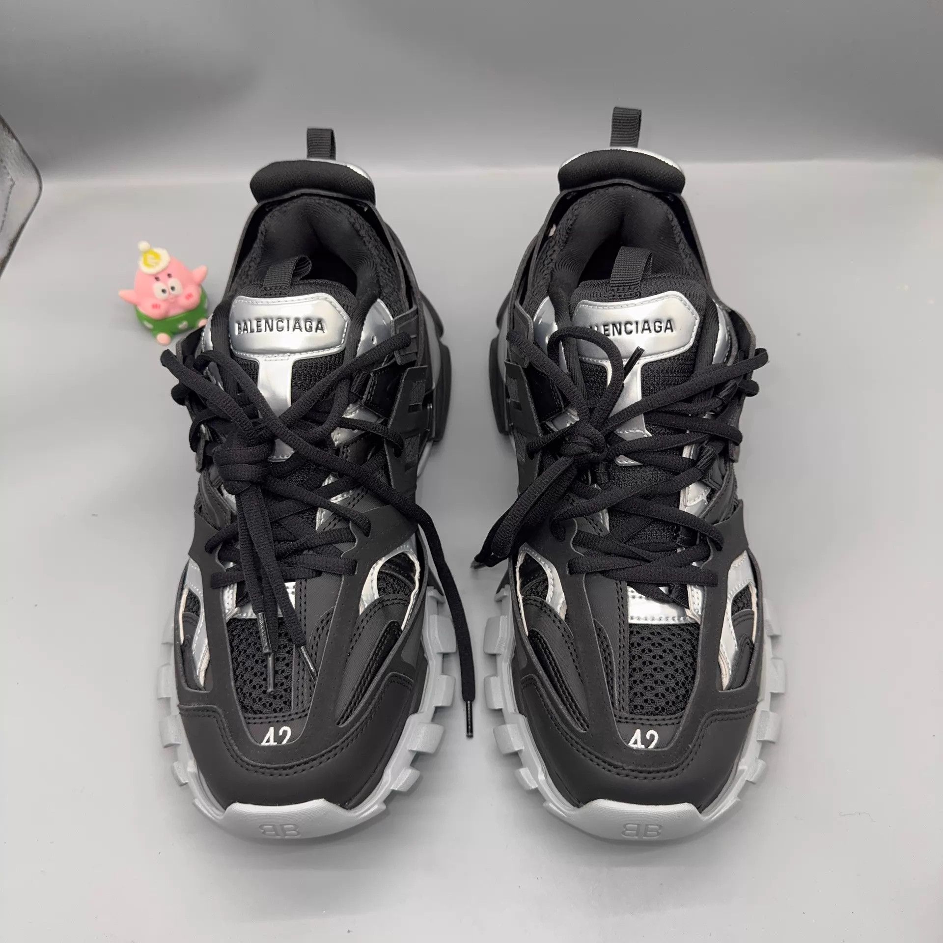 Balenciaga Balenciaga Track Black Silver 42 (New) Size US 9 / EU 42 - 2 Thumbnail