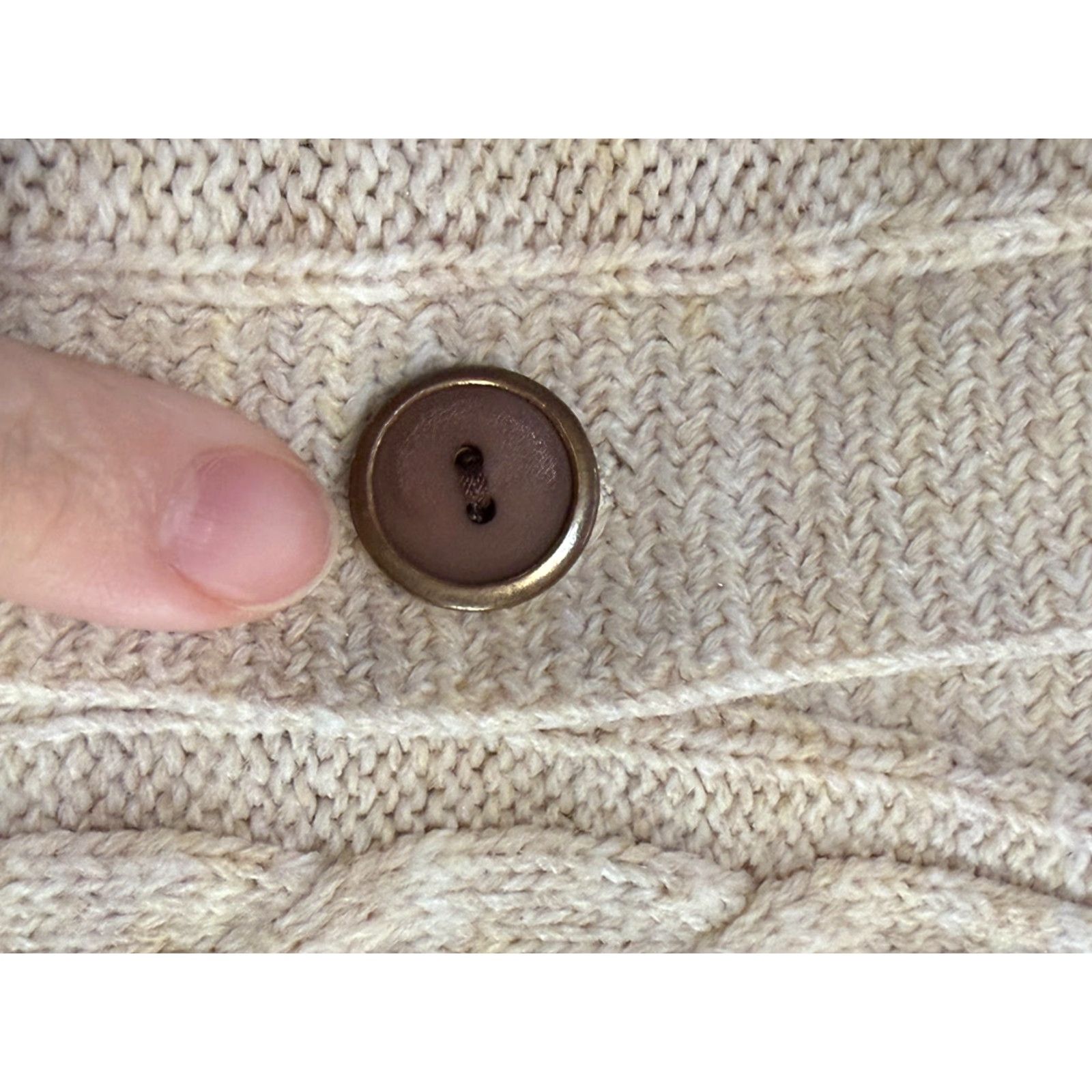 Vintage VINTAGE? Jersilds Sweater Cardigan Women's XL Tan Long Sleeve Button Up Brown Knit Size XL / US 12-14 / IT 48-50 - 5 Thumbnail