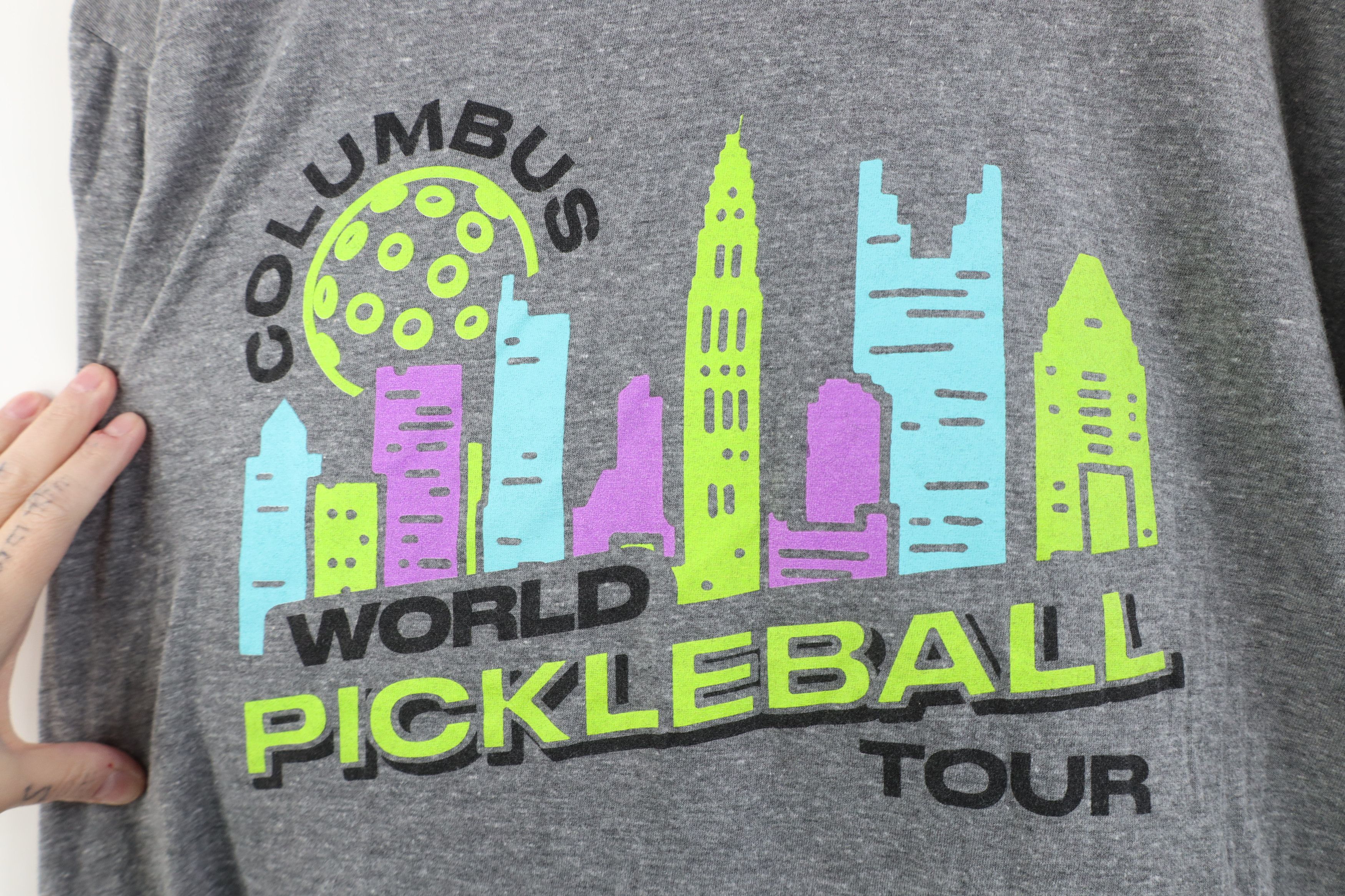 Vintage WPT Columbus World Pickleball Tour Jersey Knit T-Shirt Gray Size US XL / EU 56 / 4 - 8 Thumbnail