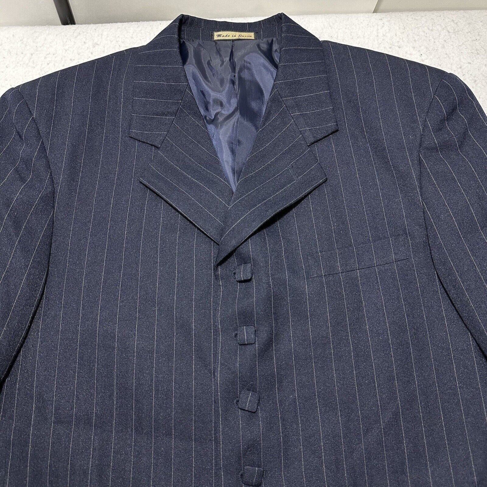 Other T.D.C NY Collection 44XL Square Button Suit Jacket Blue Size 44L - 2 Thumbnail