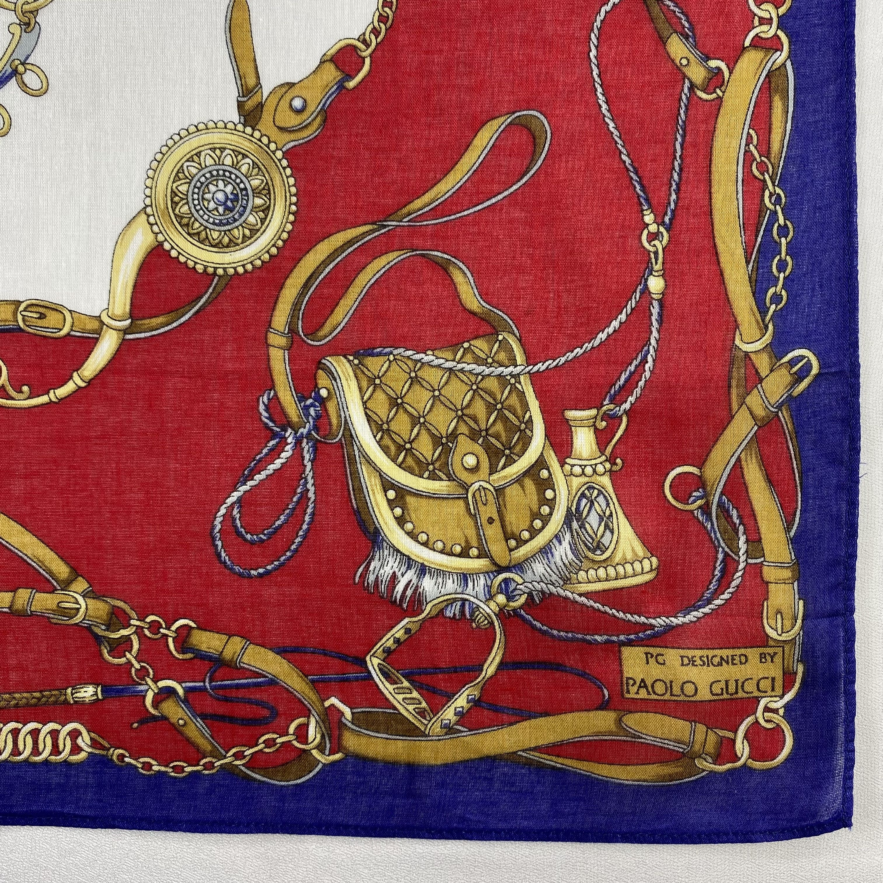 Paolo Gucci × Vintage Paolo Gucci Handkerchief / Neckerchief / Bandana-P1773 Size ONE SIZE - 3 Thumbnail