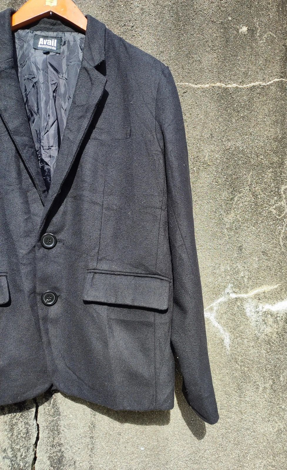 Designer × Japanese Brand Avail Avantgarde Black Casual Blazer Size 42R - 4 Thumbnail