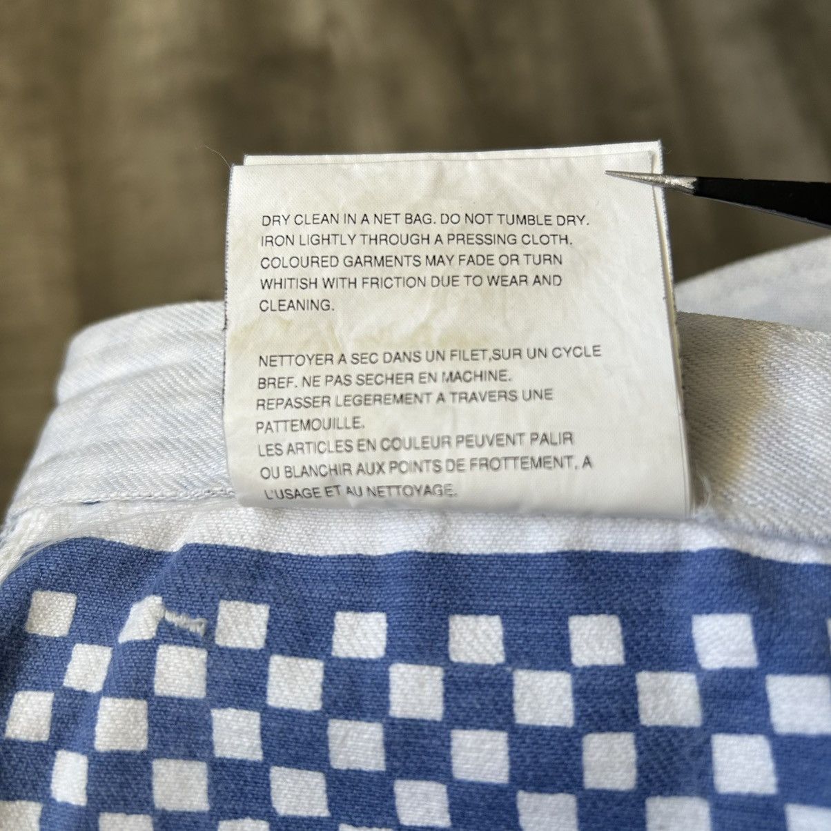 Comme des Garcons Homme 2003 Reversible Checkered Work Pants SZ 32” W x 27.5” L Size US 32 / EU 48 - 10 Thumbnail