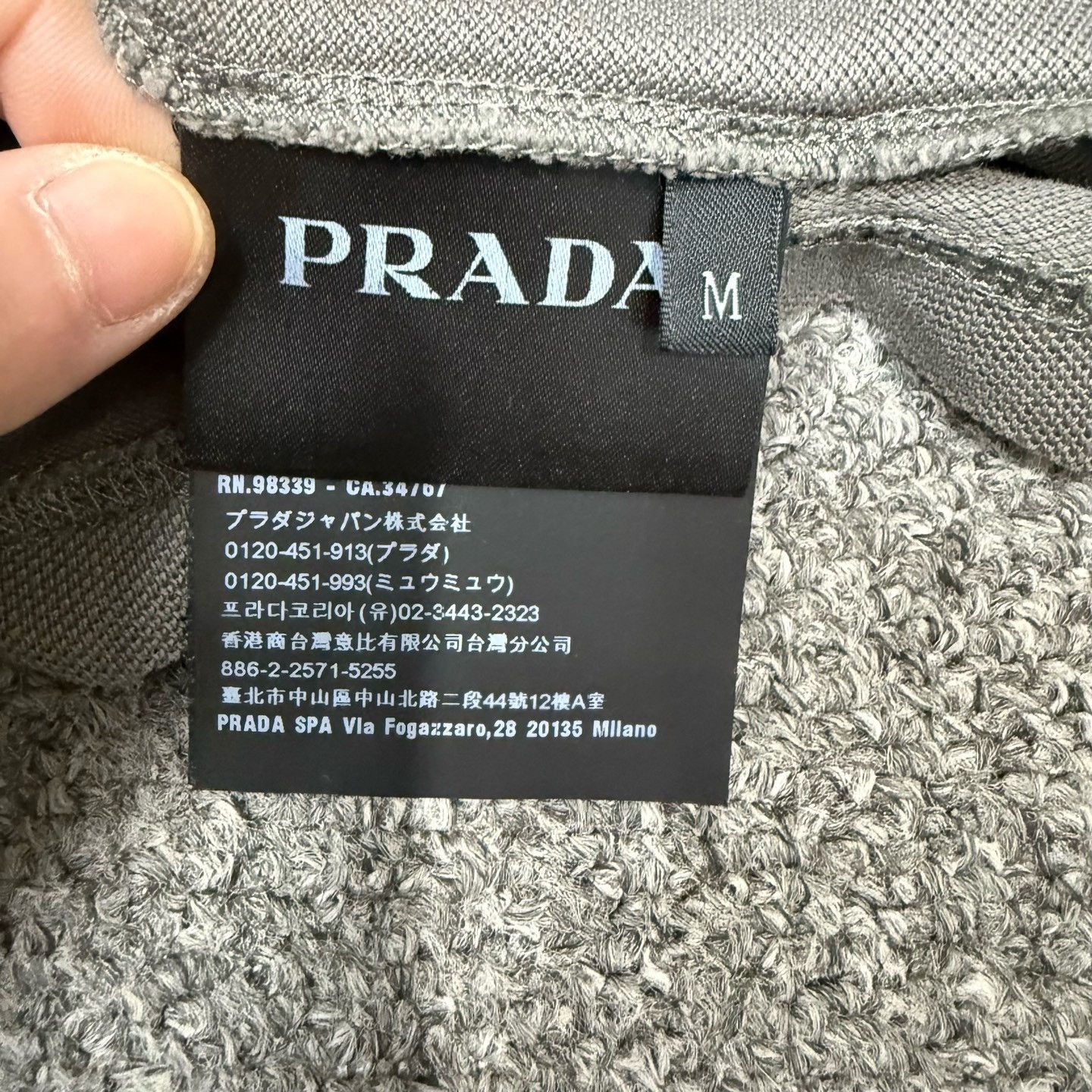 Prada Prada Gray Chest Logo Polo Shirt Size US M / EU 48-50 / 2 - 4 Thumbnail