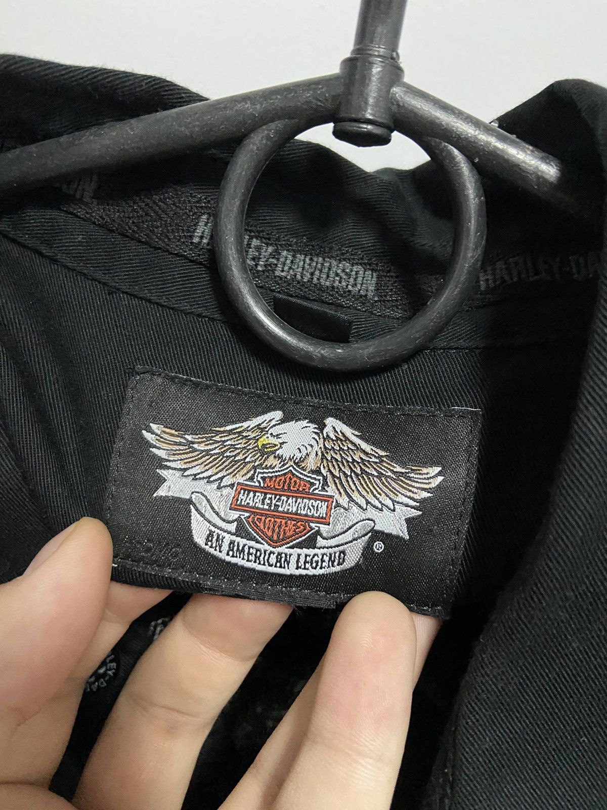 Harley Davidson × Vintage Harley Davidson buttons shirt vintage big logo eagle biker Size US L / EU 52-54 / 3 - 7 Thumbnail