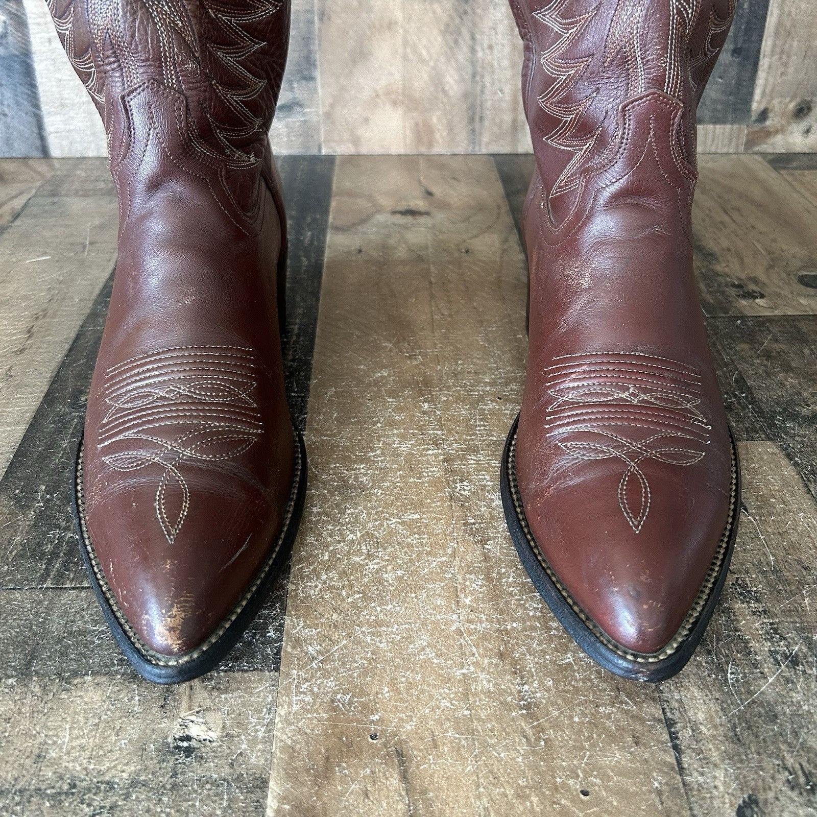 Dan Post Dan Post Vintage Classic Brown Western Cowboy Boots Mens 12 Size US 12 / EU 45 - 12 Thumbnail