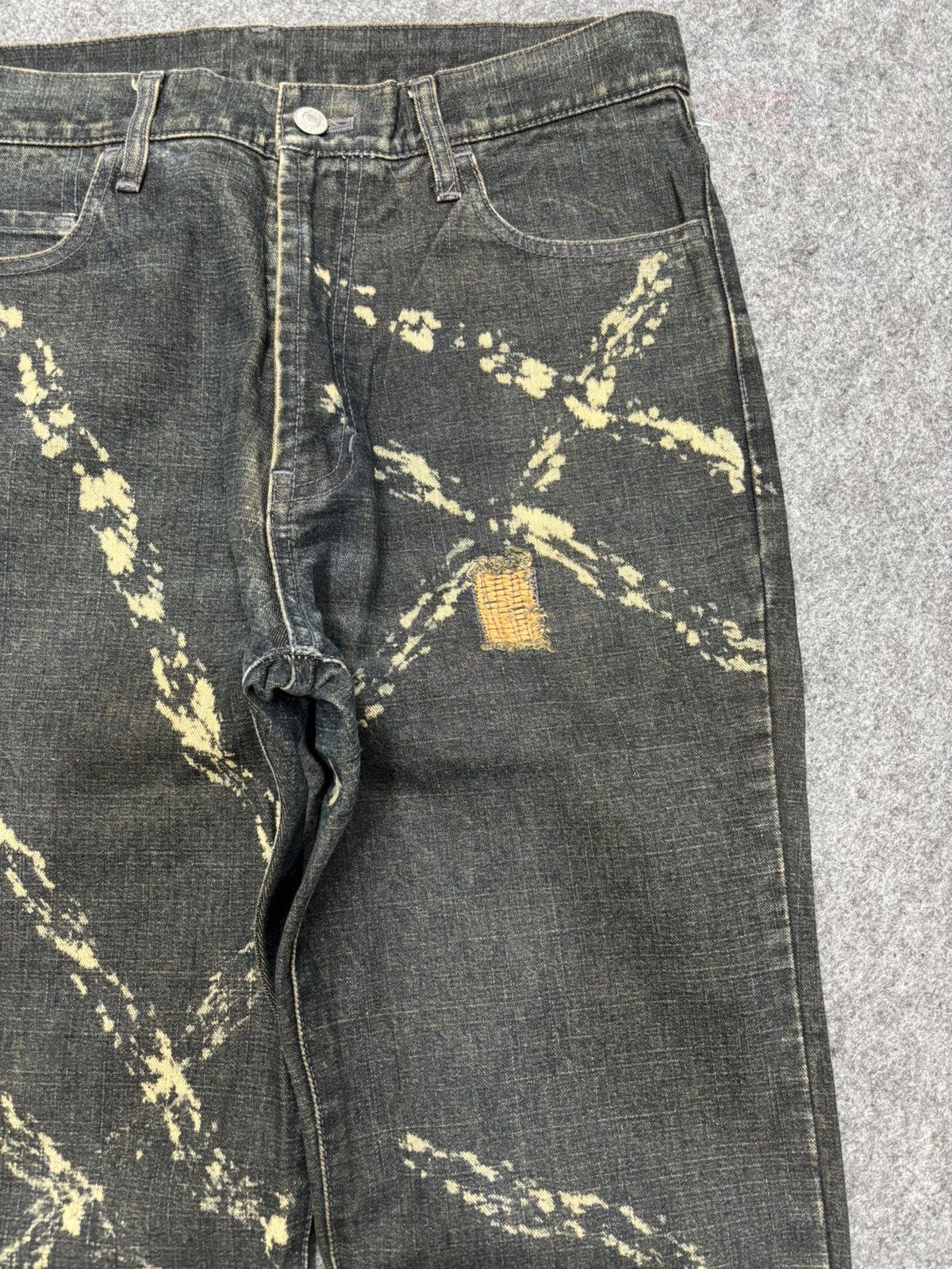 Designer 💥MODERM Samurai Slash MudWash Rusty Distressed Denim F675 Size US 32 / EU 48 - 3 Thumbnail