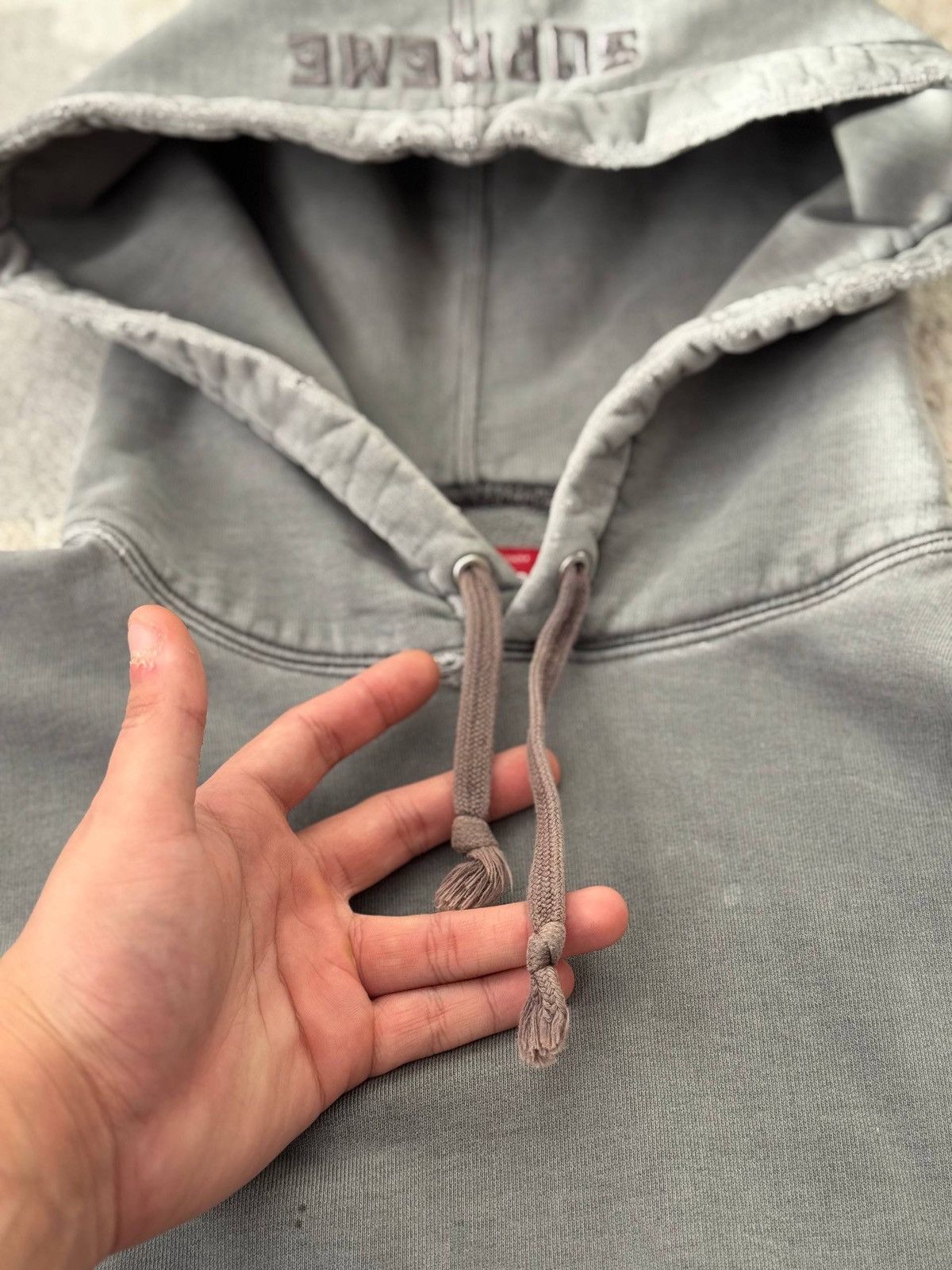 Supreme Supreme hoodie M cotton gray plain 18SS overdyed hoodie Size US M / EU 48-50 / 2 - 18 Thumbnail