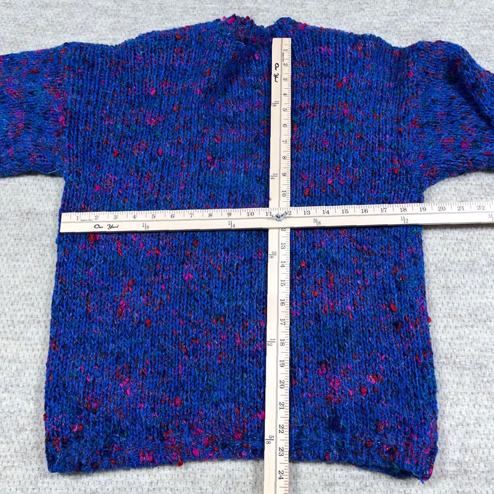 Vintage VINTAGE Lucia Cardigan Sweater Women M Blue Geometric Beaded Embroidered Bow Button 90s Bohemian Retro Classic Christmas Hipster Owls? Size M / US 6-8 / IT 42-44 - 6 Thumbnail