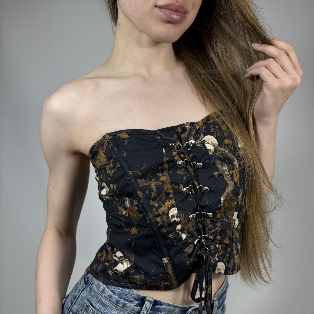 Disturbia Vintage Y2K Disturbia Gothic Skull Bones Japanese Tank Top Size XL / US 12-14 / IT 48-50 - 3 Thumbnail