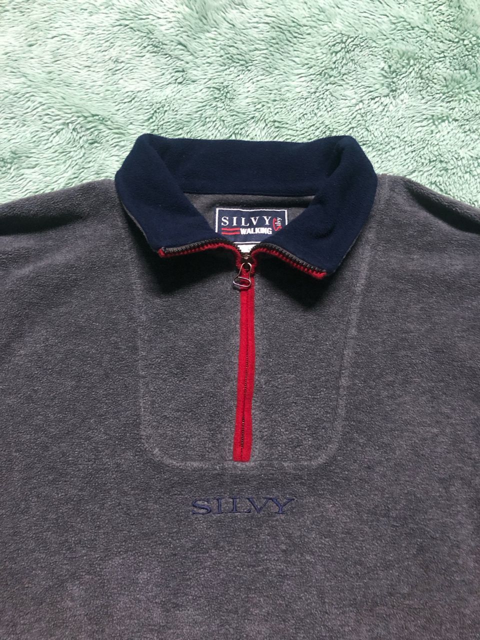 Other VINTAGE WALKING SILVY HALF ZIPPER CENTER FLEECE JACKET Size US L / EU 52-54 / 3 - 3 Thumbnail