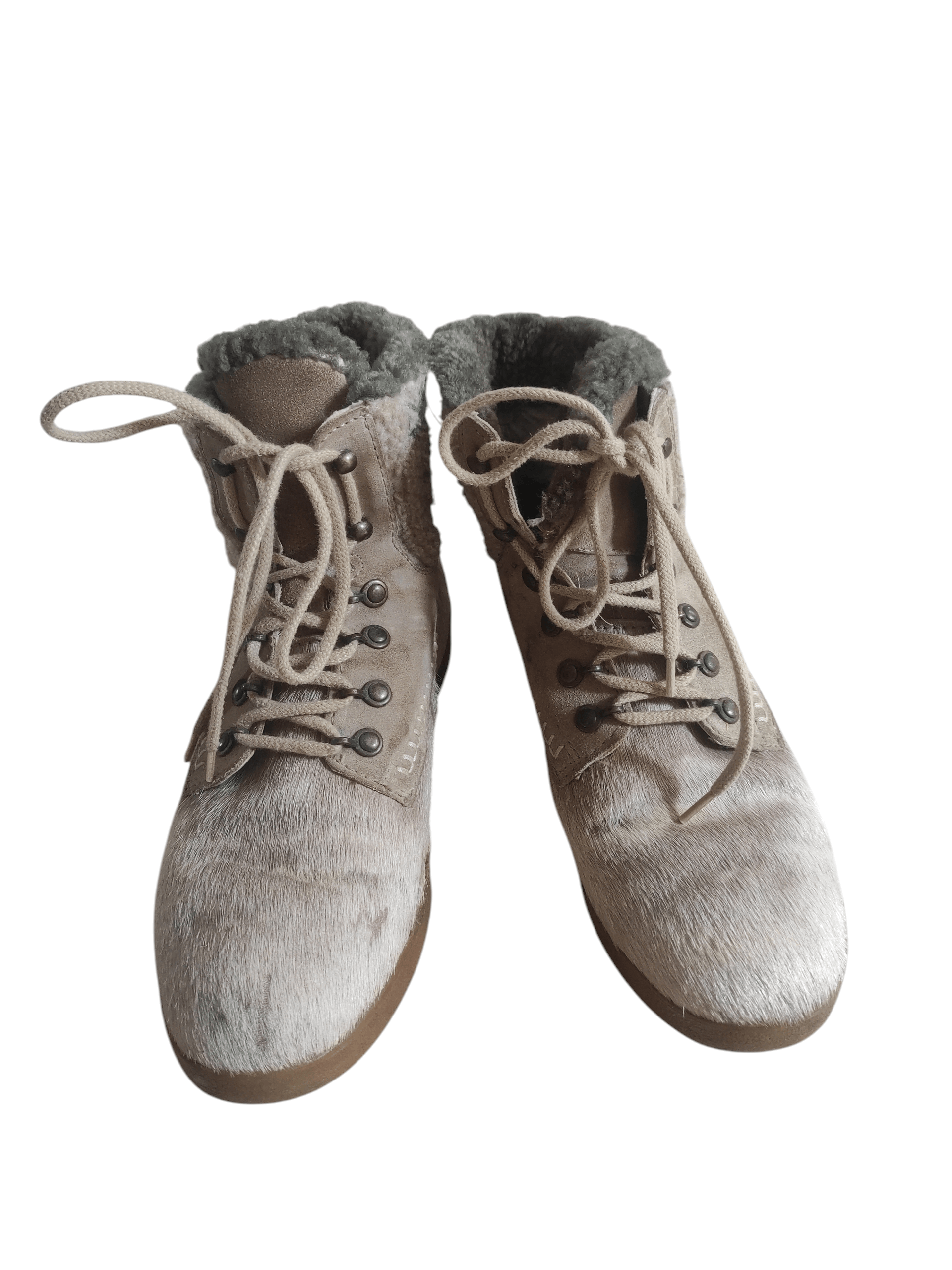 Other Tecnica Yeti Shearling Fur Wool Lace-Up Snow Boots Winter Size US 11 / IT 41 - 5 Thumbnail