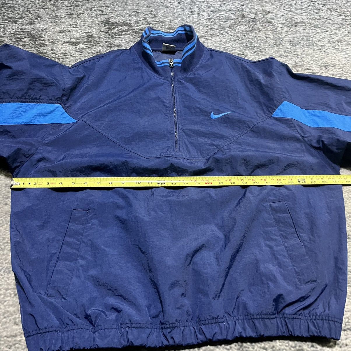 Nike VINTAGE 90s NIKE SWOOSH LOGO BLUE ZIP UP WINDBREAKER JACKET Size US XL / EU 56 / 4 - 9 Thumbnail