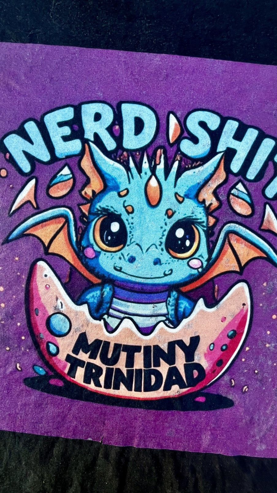 Tultex Black “Nerd Shit” Dragon Graphic T-Shirt – Mutiny Trinidad Size US XL / EU 56 / 4 - 4 Thumbnail