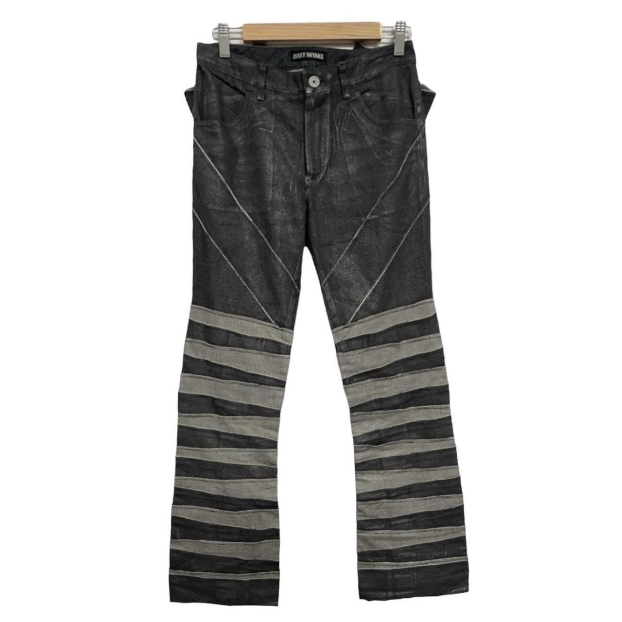 image of Issey Miyake Awo3 Naoki Takizawa Deconstructed Waxed Denim in Grey, Men's (Size 30)