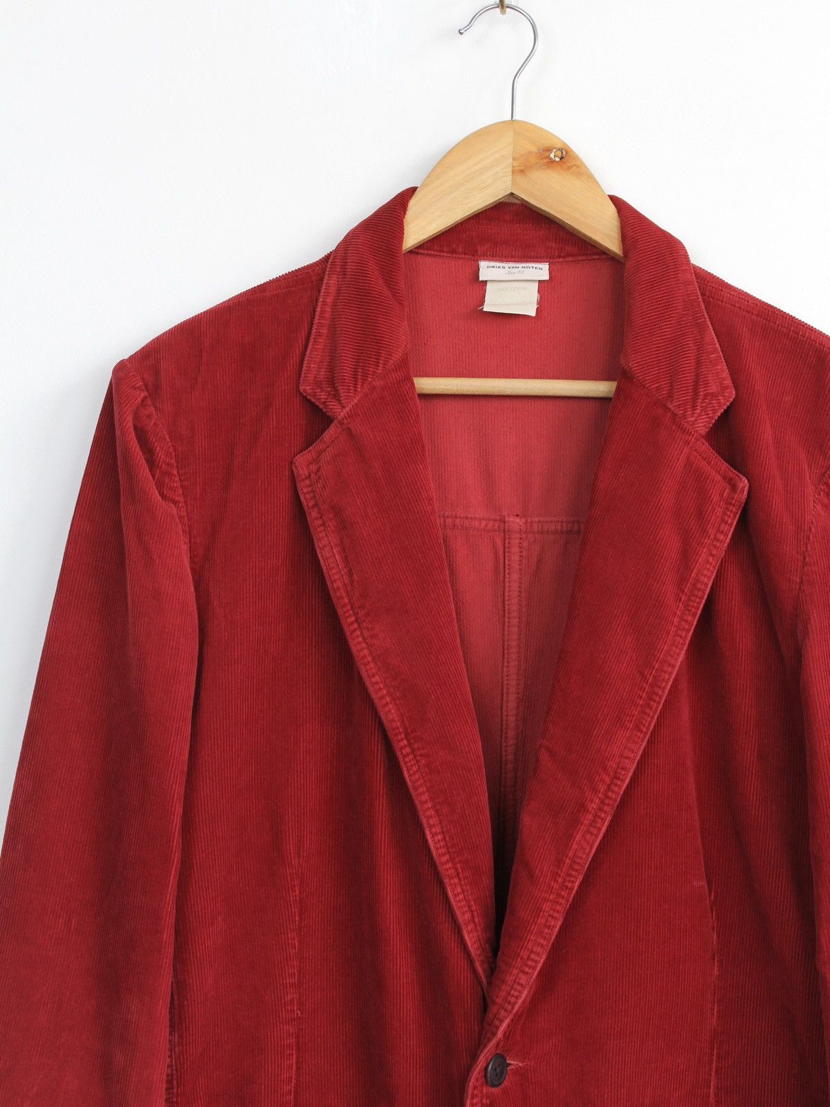 Dries Van Noten Dries Van Noten Vintage Velvet Red Blazer Jacket Size US M / EU 48-50 / 2 - 2 Thumbnail
