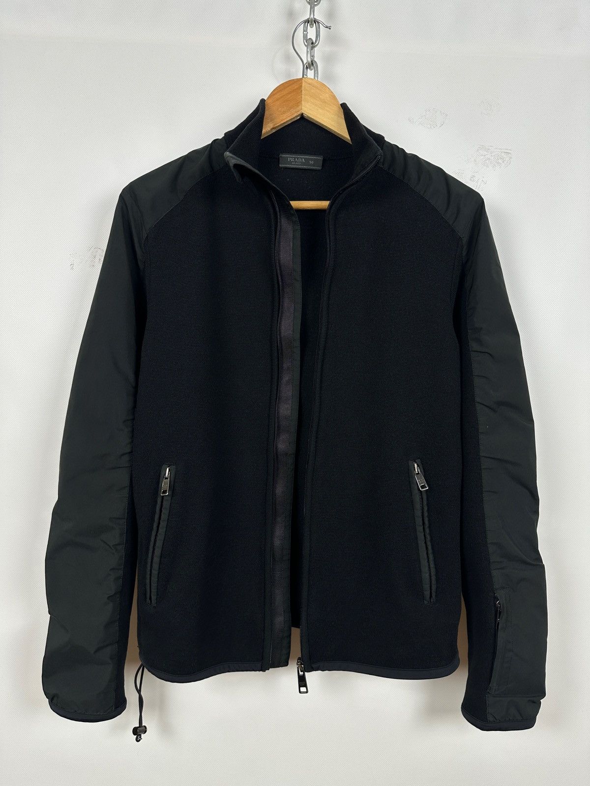 Prada Prada Red Tab Wool/Nylon Technical Knit Full Zip Jacket Size US M / EU 48-50 / 2 - 4 Thumbnail