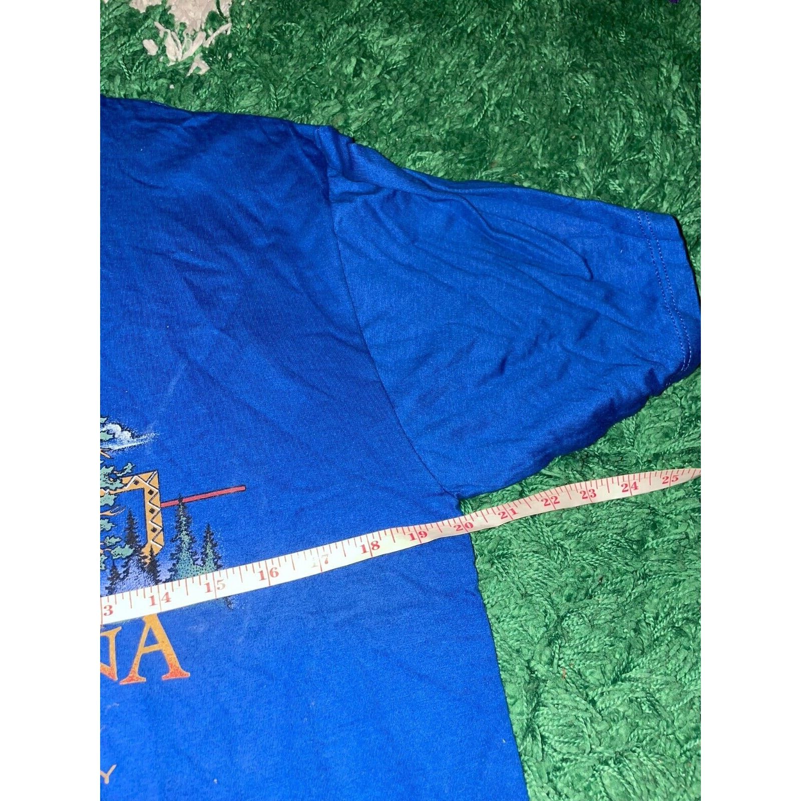 Jerzees Vintage Montana Shirt Big Sky Country Blue Tee VTG 90s Large Size US L / EU 52-54 / 3 - 9 Thumbnail