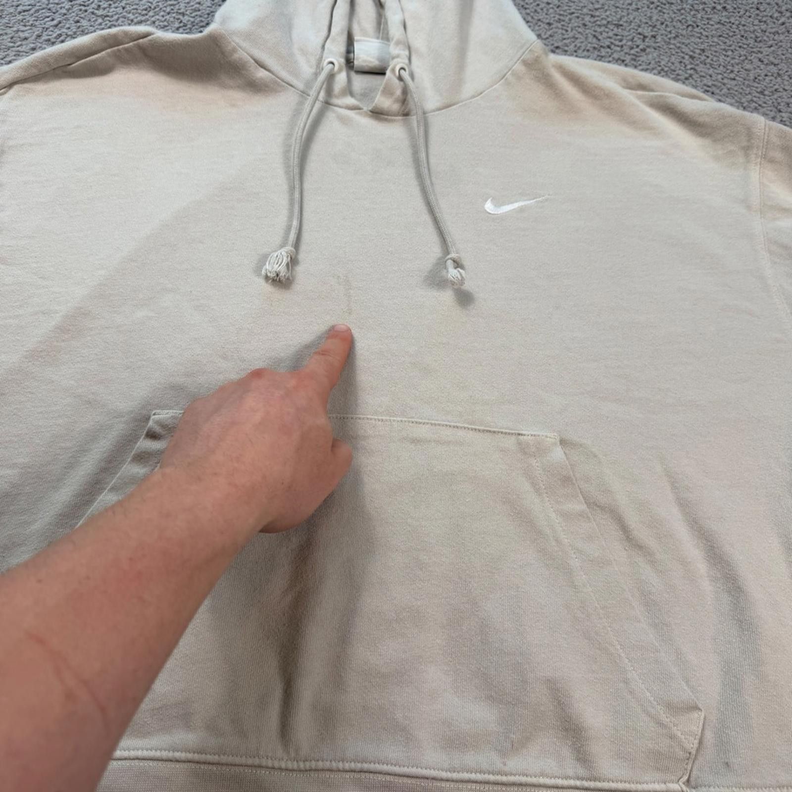 Nike Nike Womens Hoodie Plus 1X Beige Swoosh Sweatshirt Size XL / US 12-14 / IT 48-50 - 7 Thumbnail