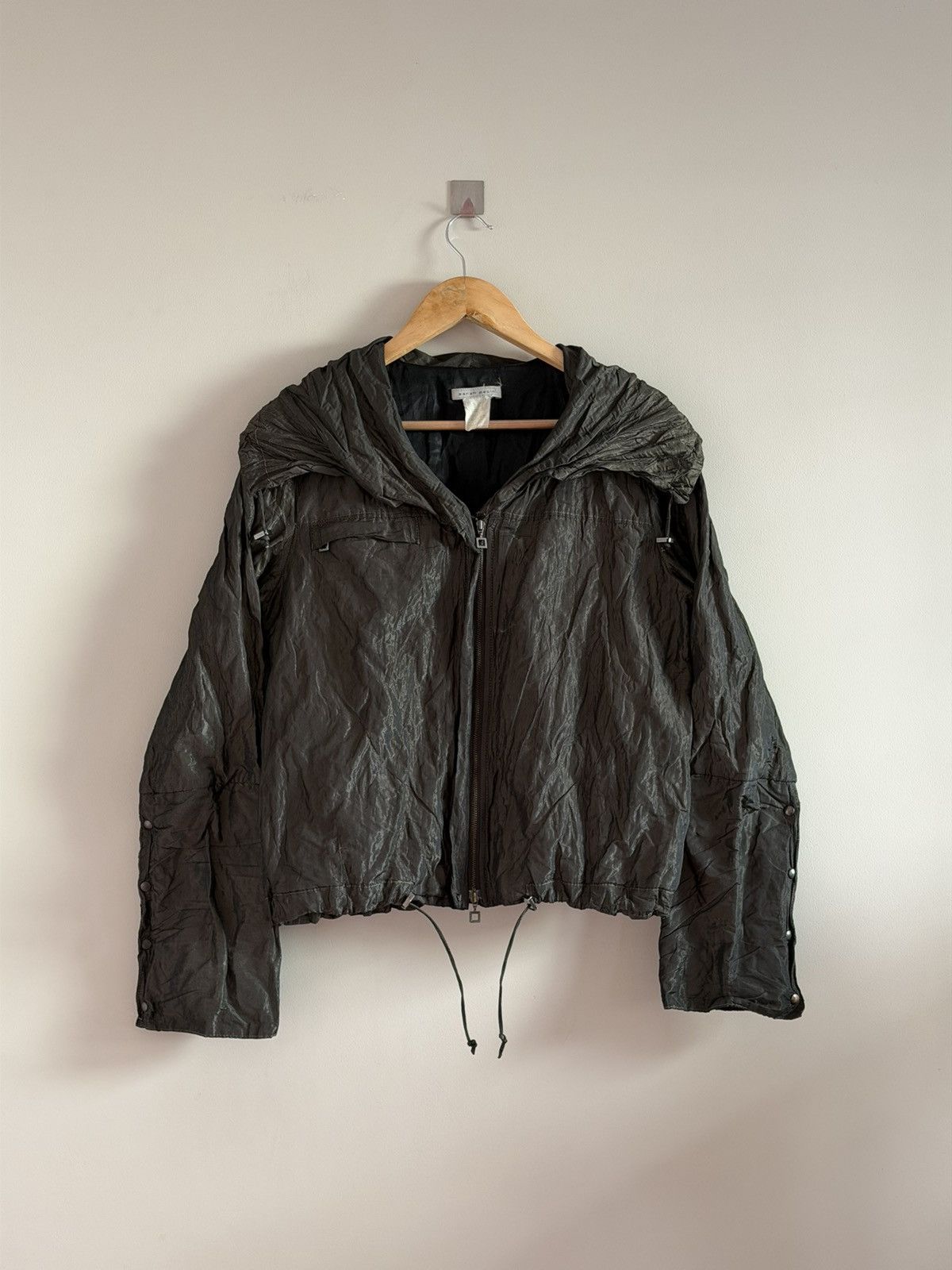 Sarah Pacini Sarah Pacini Crinkled Avant-Garde Zip Jacket Size M / US 6-8 / IT 42-44 - 1 Thumbnail