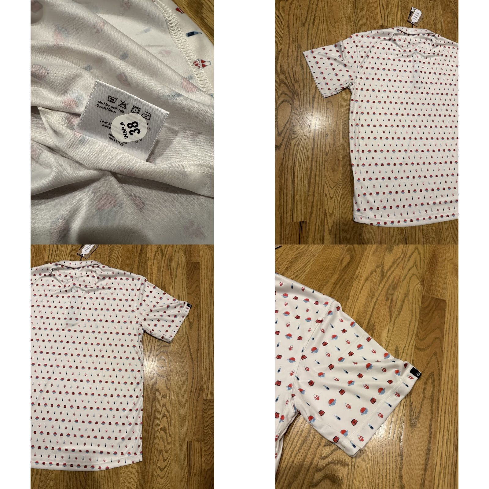 Vintage Swannies Golf Polo Shirt Men XXL White Quick Dry Moisture Wicking Breathable UV Protection Classic Outdoor Golf Shirt Mens 2XL Polo Size US XXL / EU 58 / 5 - 9 Thumbnail