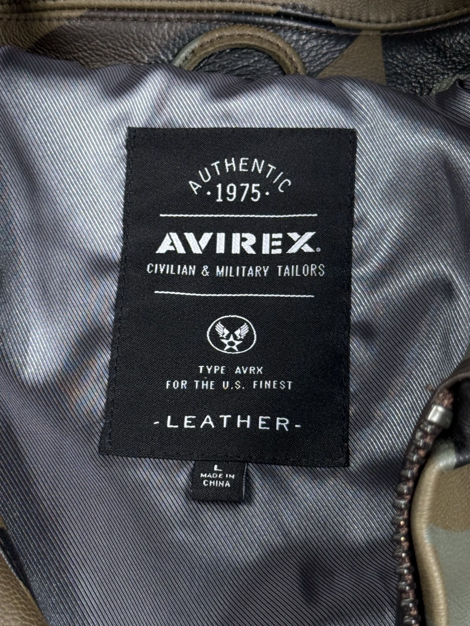 Avirex camo leather jacket Size US L / EU 52-54 / 3 - 9 Thumbnail