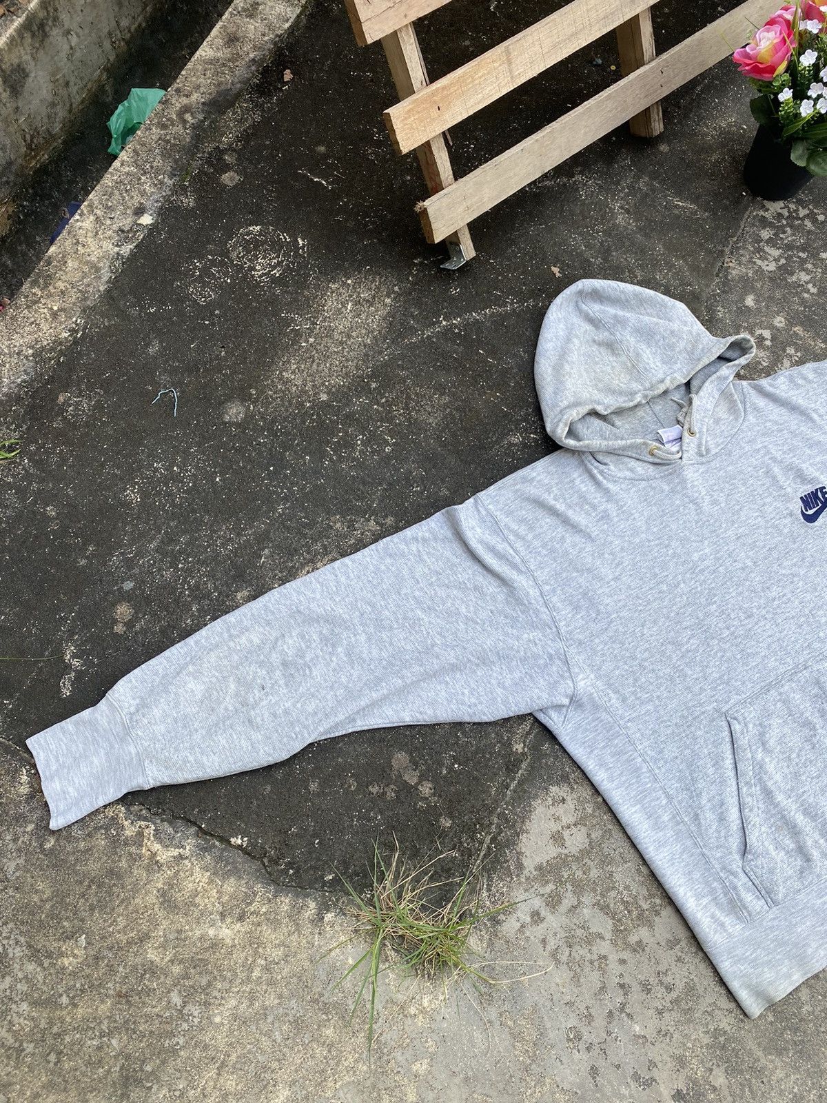 Nike × Vintage Vintage 90s Nike Hoodie Embroidery Logo Size US L / EU 52-54 / 3 - 4 Thumbnail