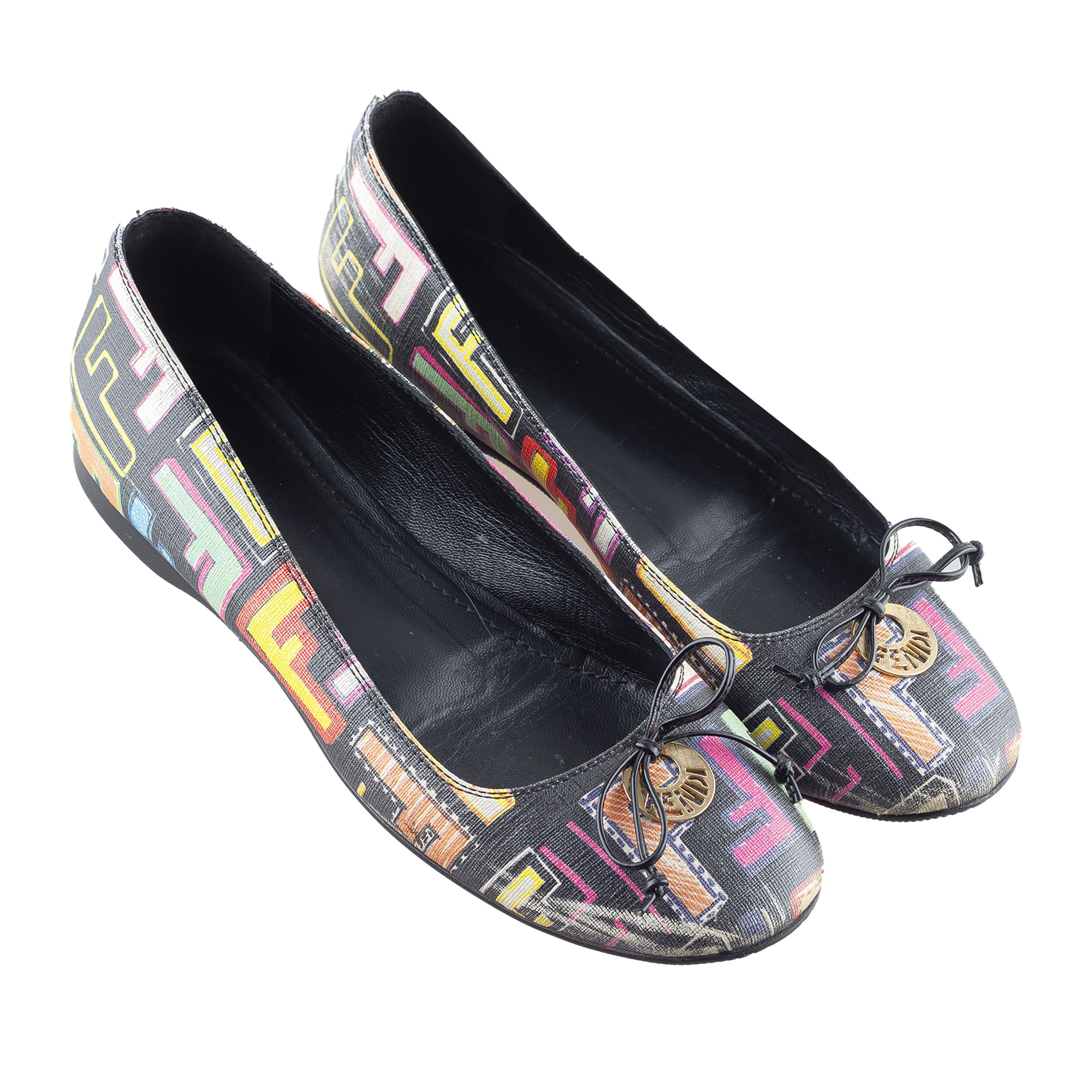 Fendi Fendi Zucca Monogram Vintage Black Flats (36,5 IT/37,5 EU) Size US 6.5 / IT 36.5 - 1 Thumbnail