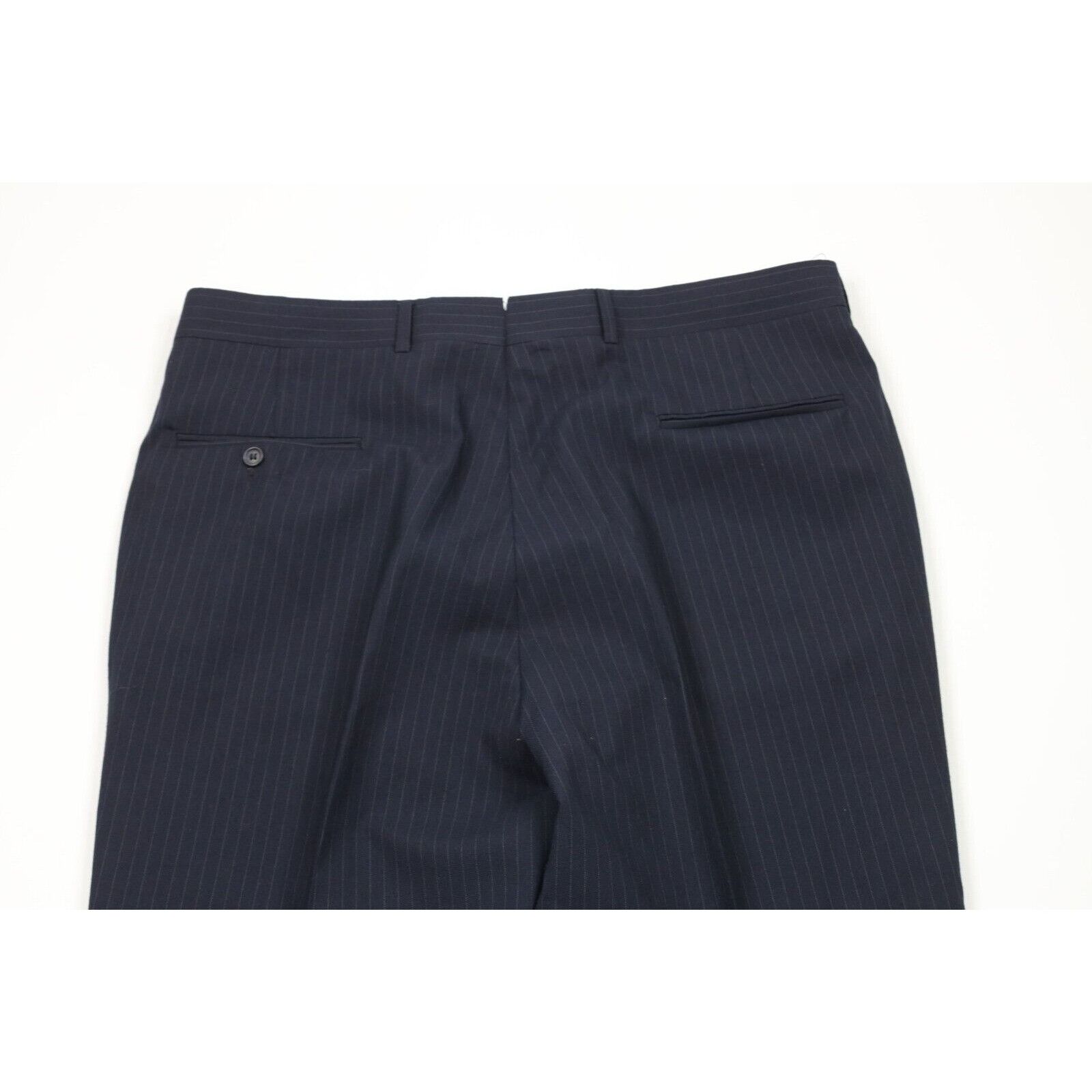 Vintage Vintage 70s Streetwear 2 Piece Pinstriped Suit Wedding Size 44R - 20 Thumbnail