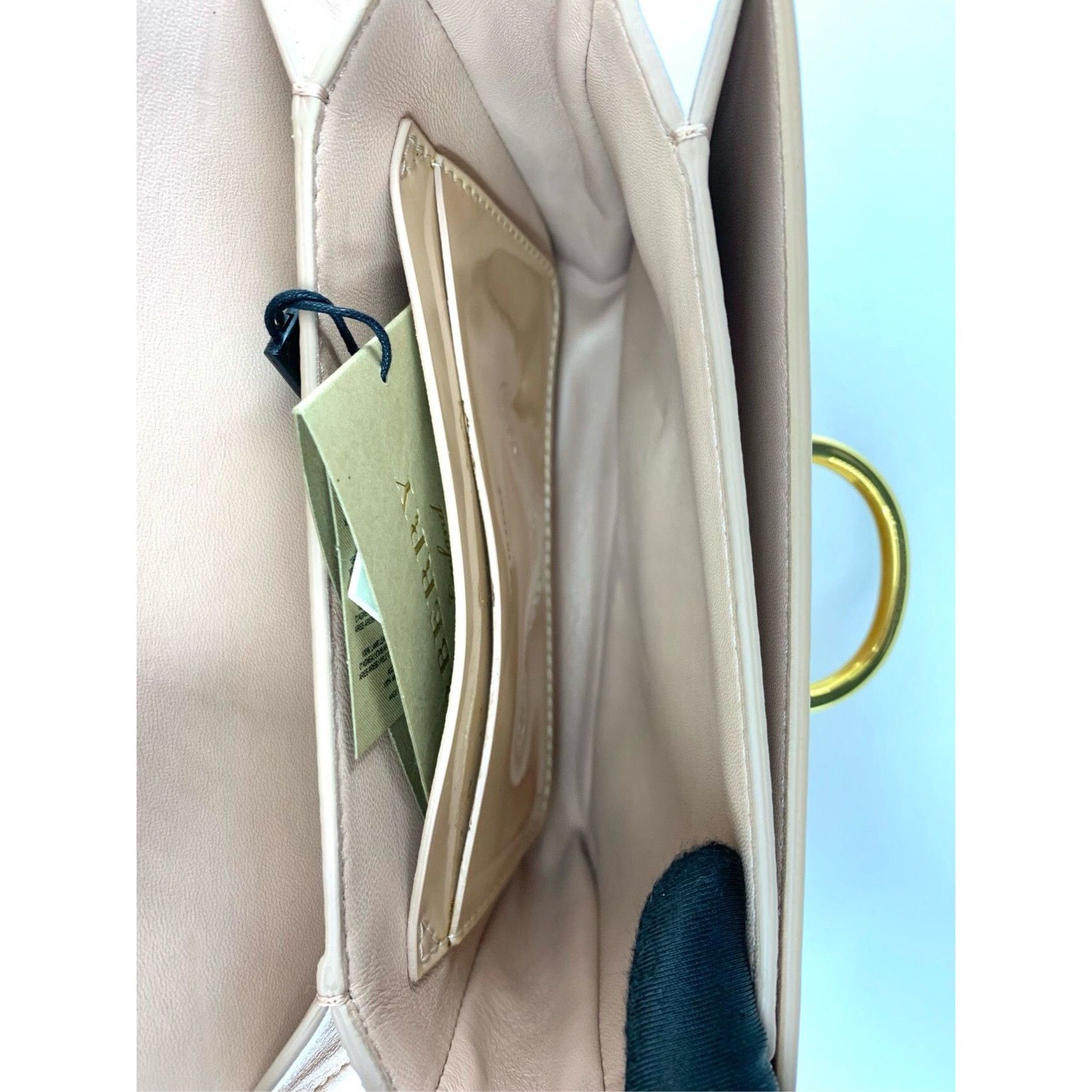 Burberry Burberry Ladies Bright Leather Crossbody Shoulder Bag Beige Size ONE SIZE - 7 Thumbnail