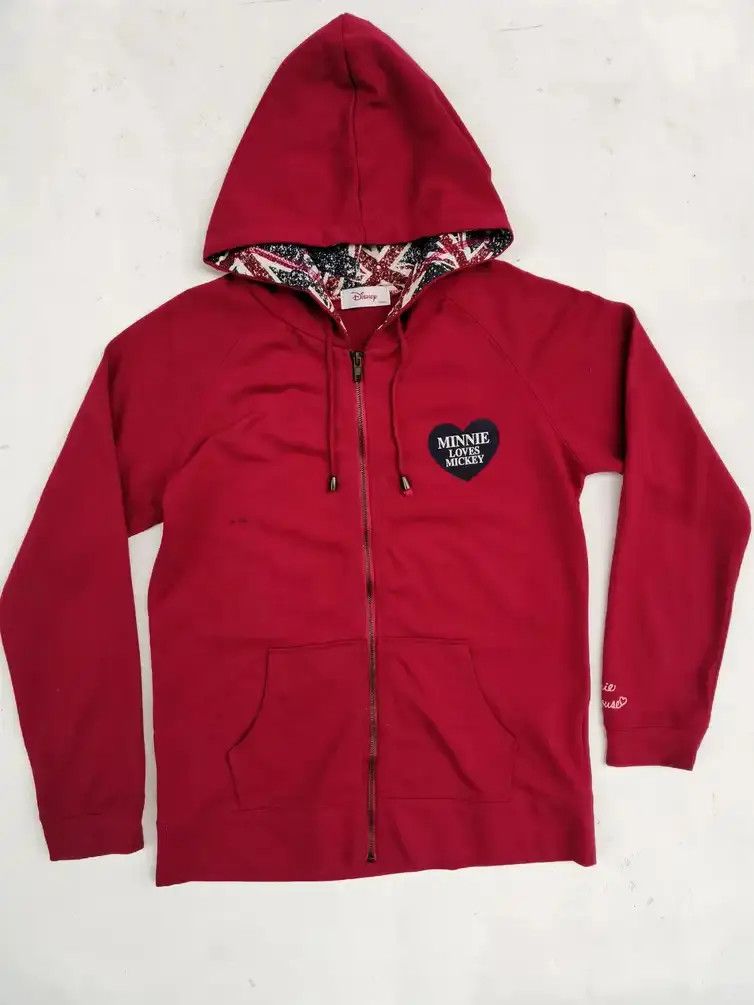 Disney × Mickey Mouse Disney Minnie Mouse Big Logo Zipper Hoodie Sweatshirt Size US L / EU 52-54 / 3 - 1 Thumbnail