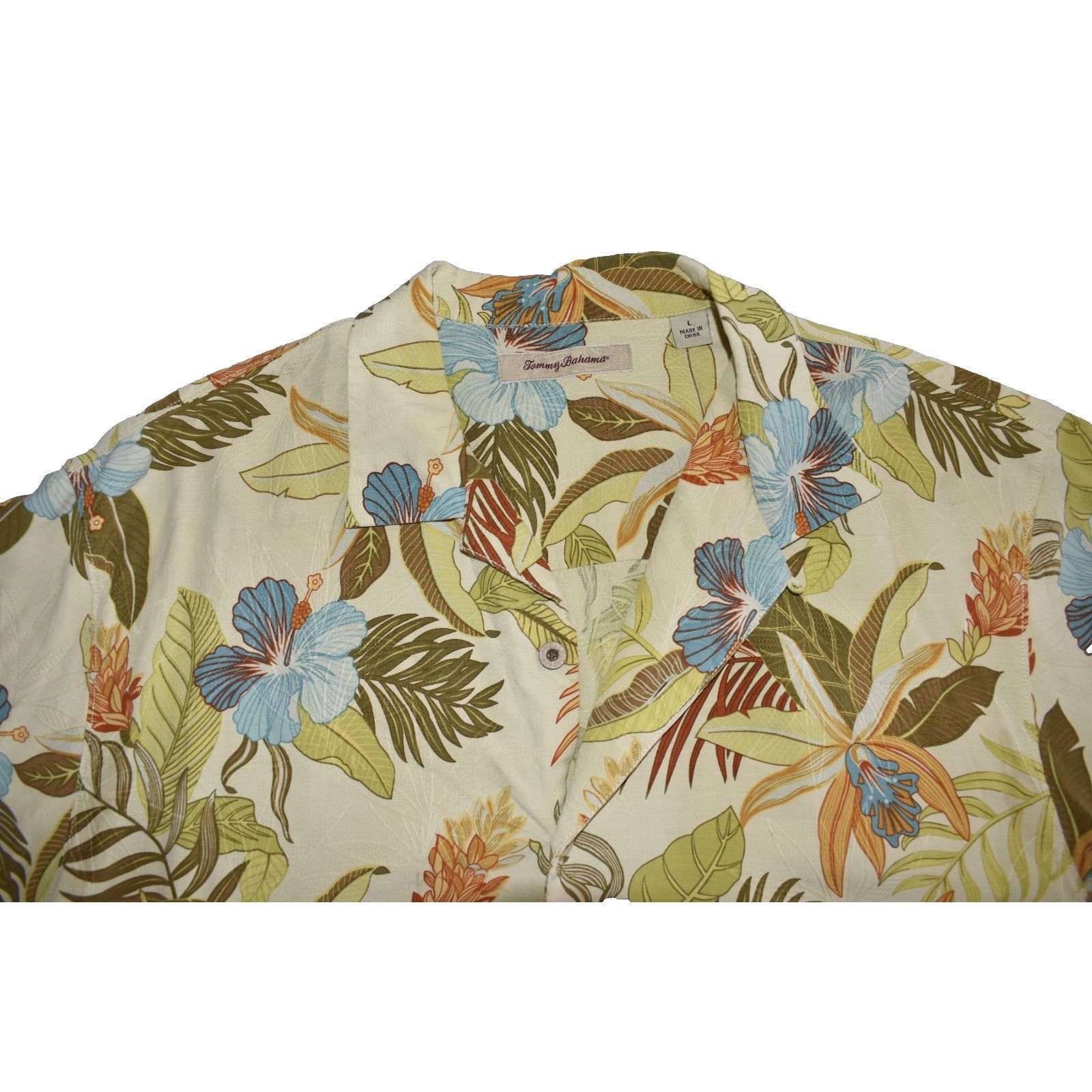 Tommy Bahama NEW TOMMY BAHAMA 100% Silk Hawaiian Short Sleeve Shirt Sz L Size US L / EU 52-54 / 3 - 3 Thumbnail